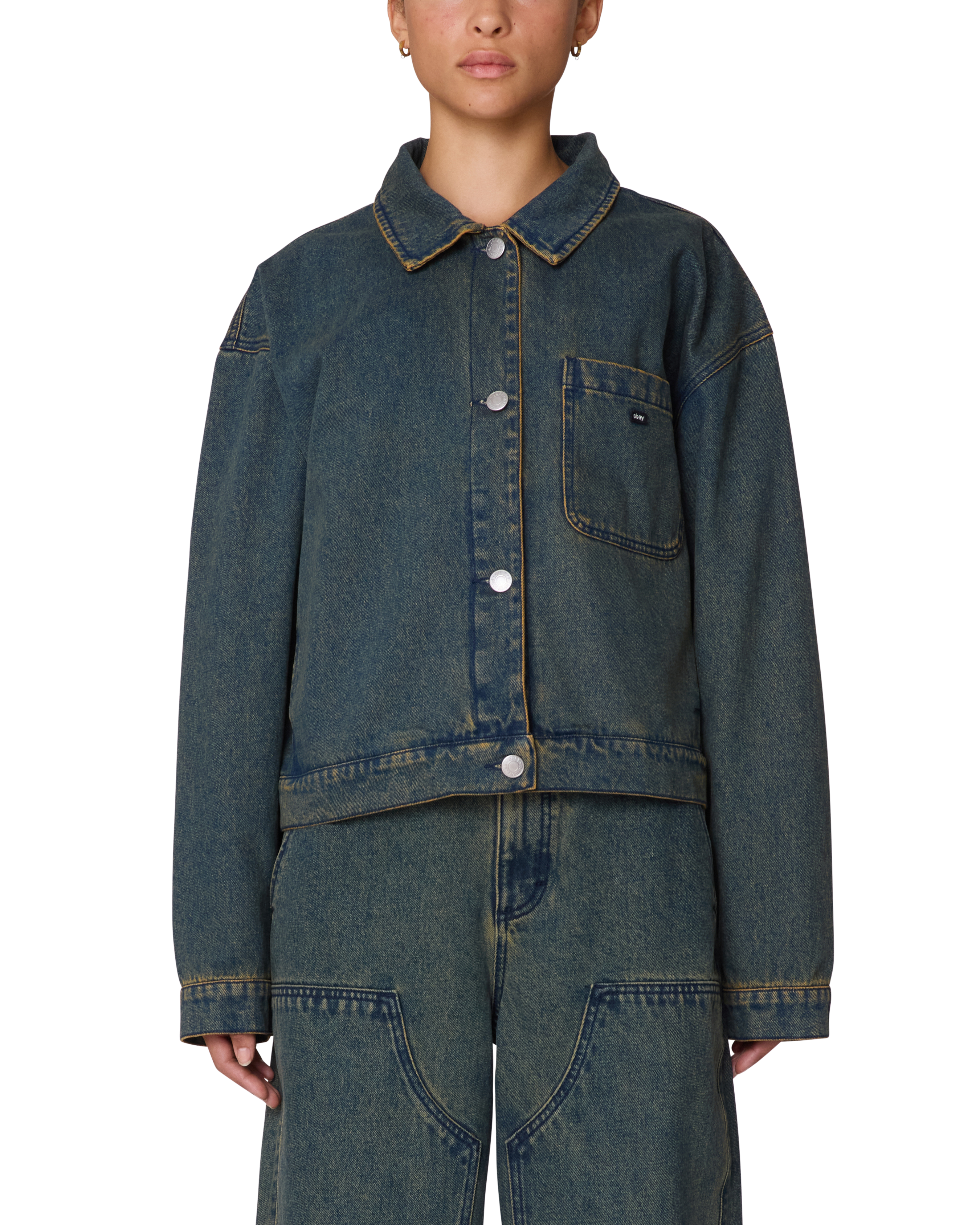 obey-ines-denim-jacket-yellow-tint-wash