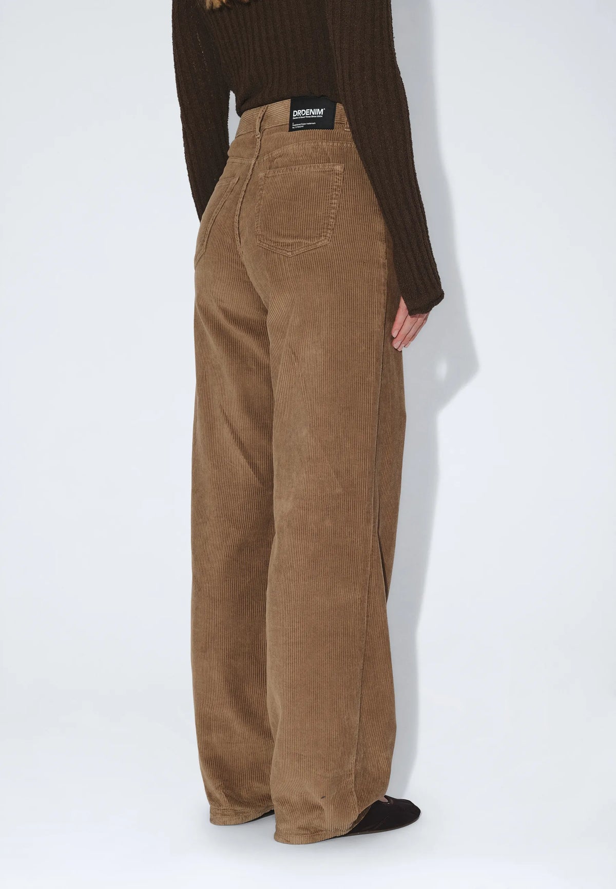 Donna High Relaxed | Washed Khaki Cord