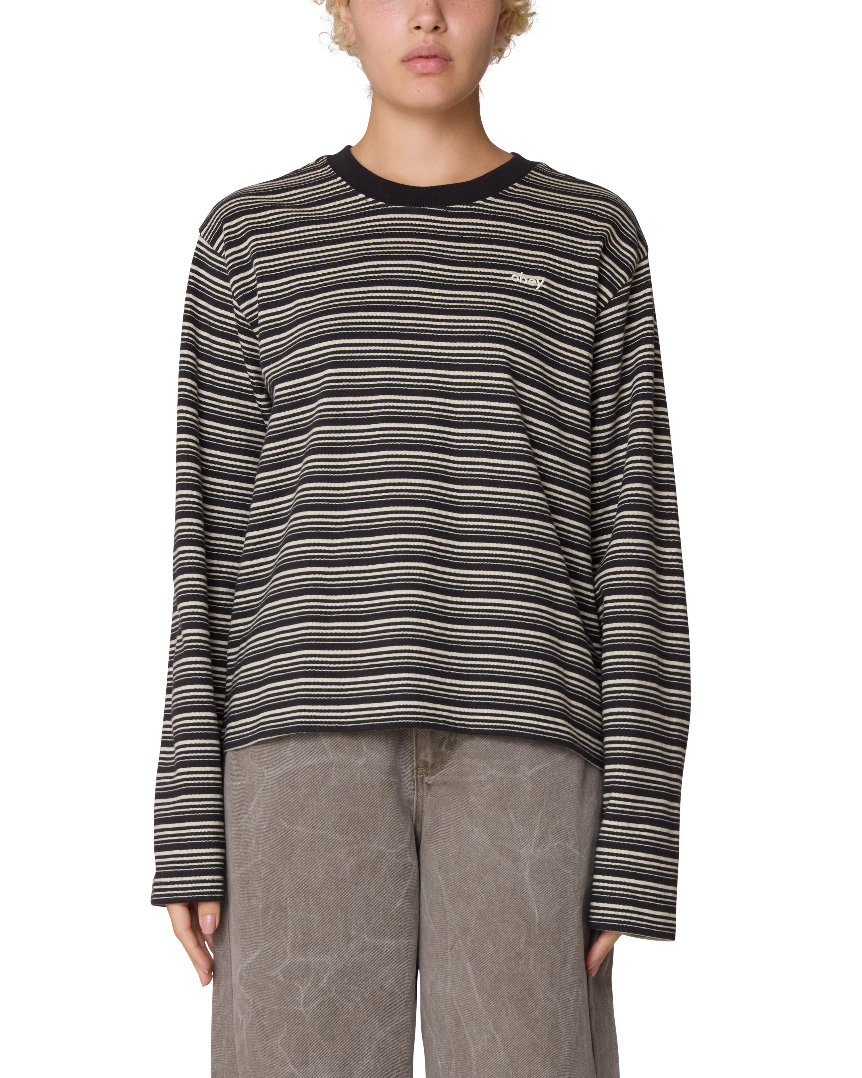 obey-dorothy-stripe-ls-top-digital-black-multi