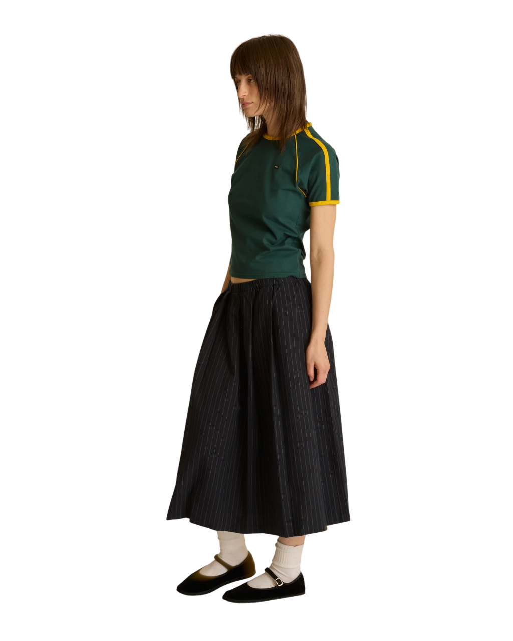 Madeline Pleated Skirt | Dark Navy Multi