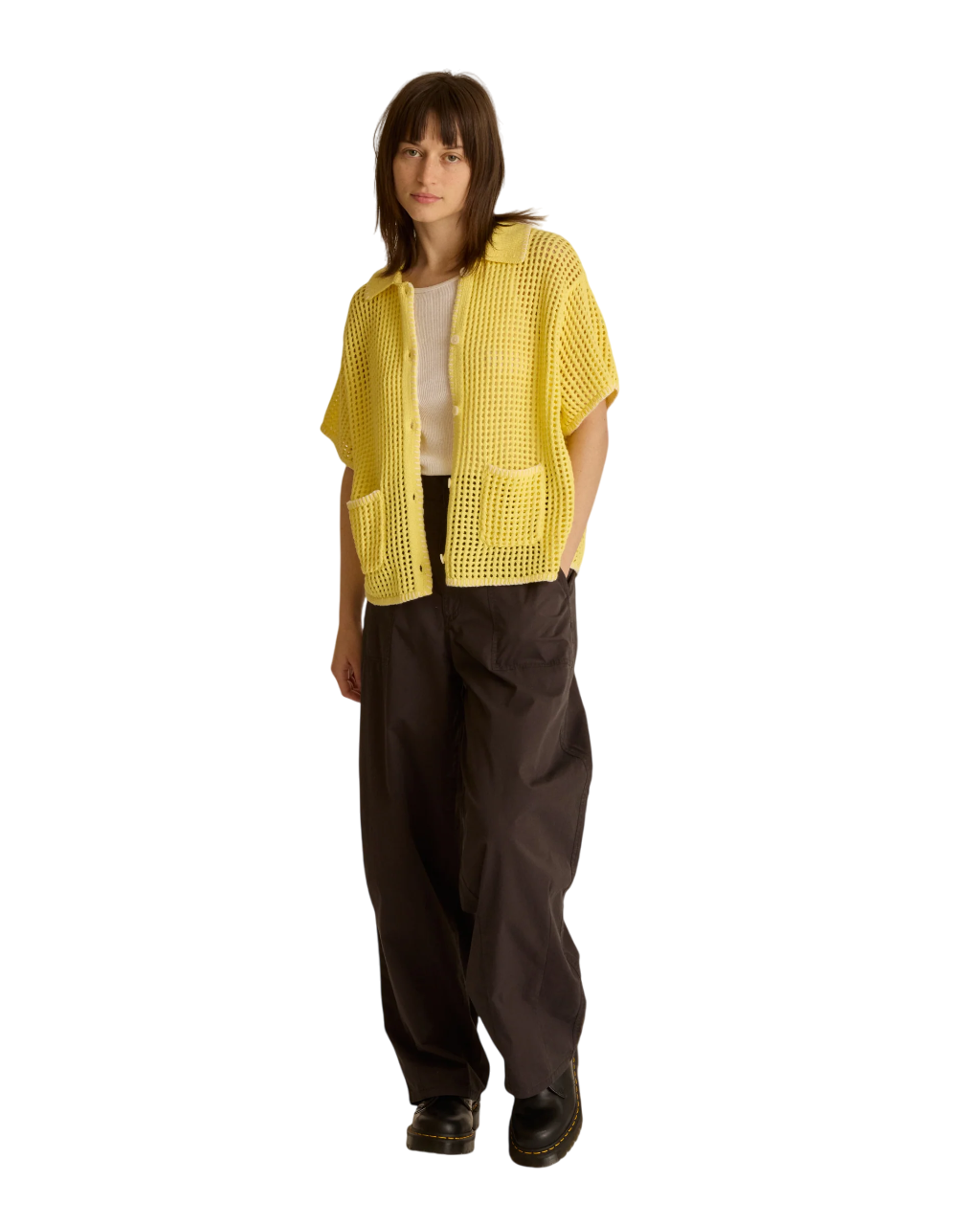 Pilar Crochet Sweater | Yellow Pear