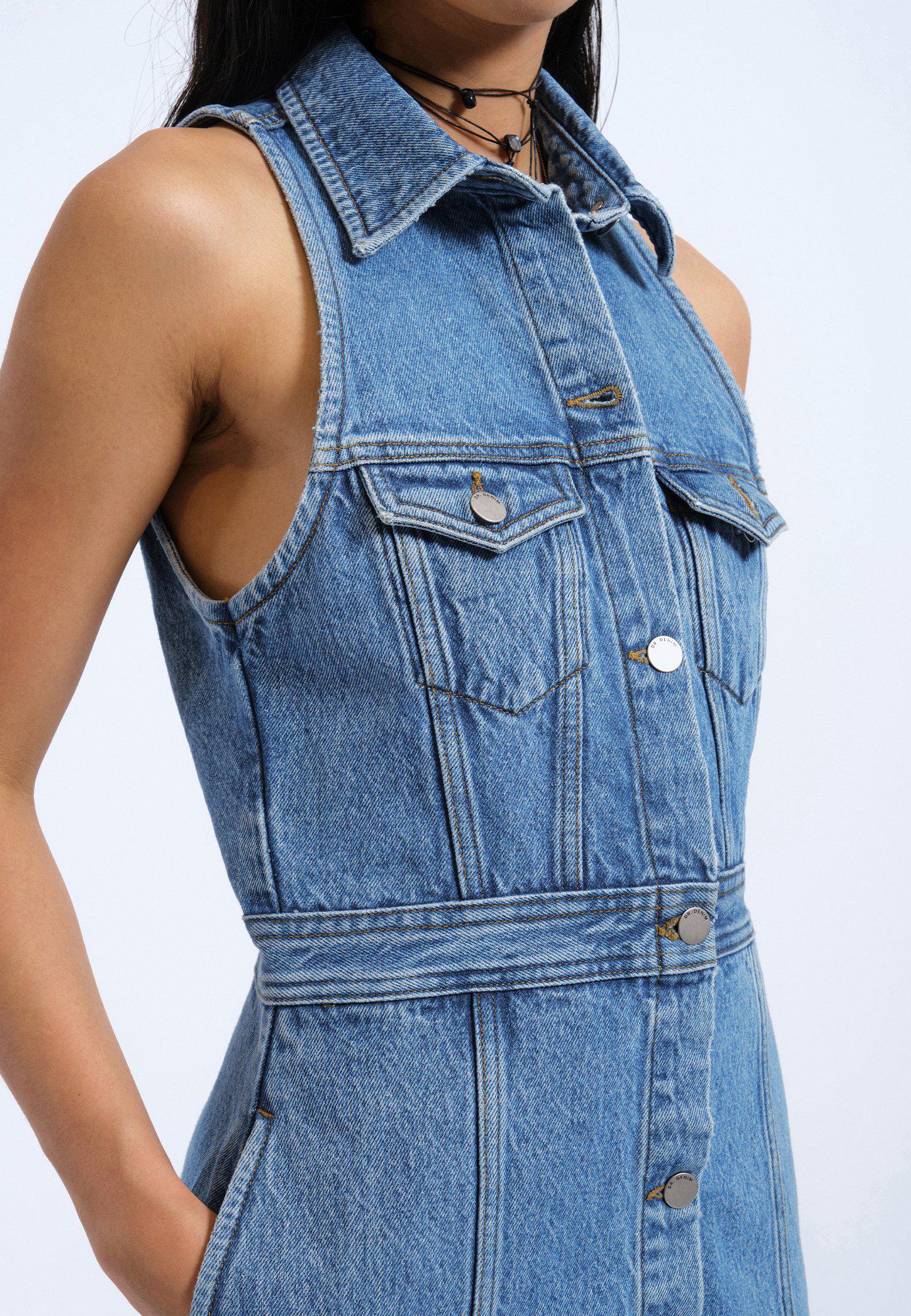 Kinsley Dress - Stream Sky Retro