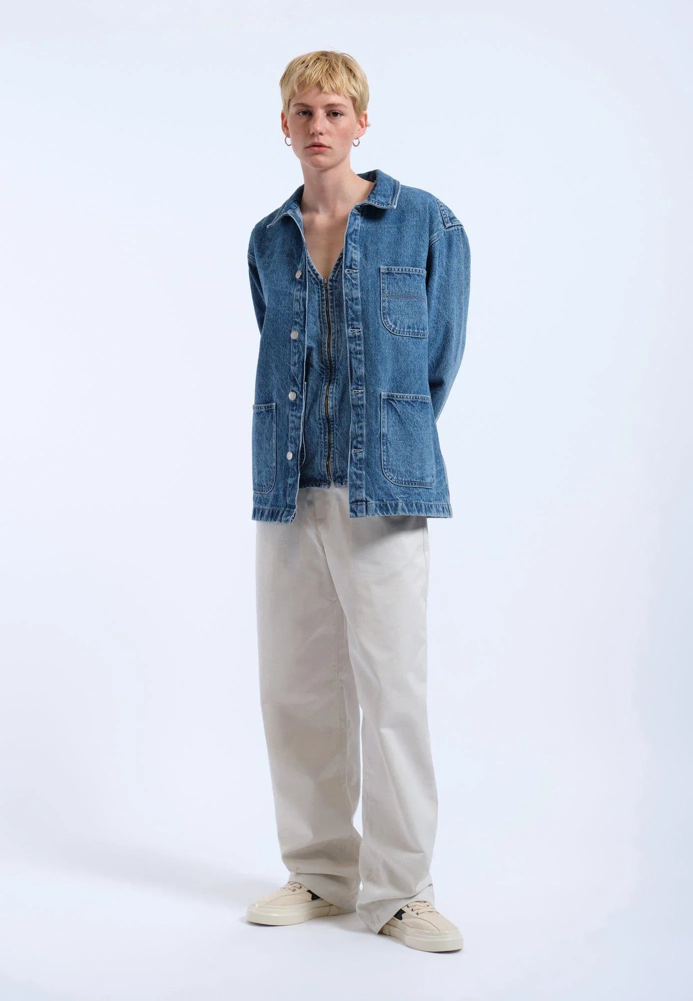 Devon Worker Jacket - Stream Sky Retro Contrast