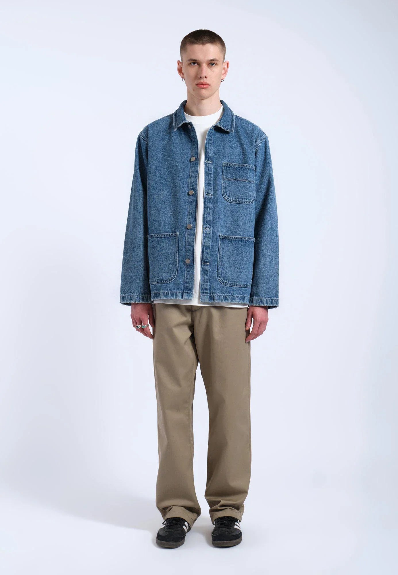 Devon Worker Jacket - Stream Sky Retro Contrast