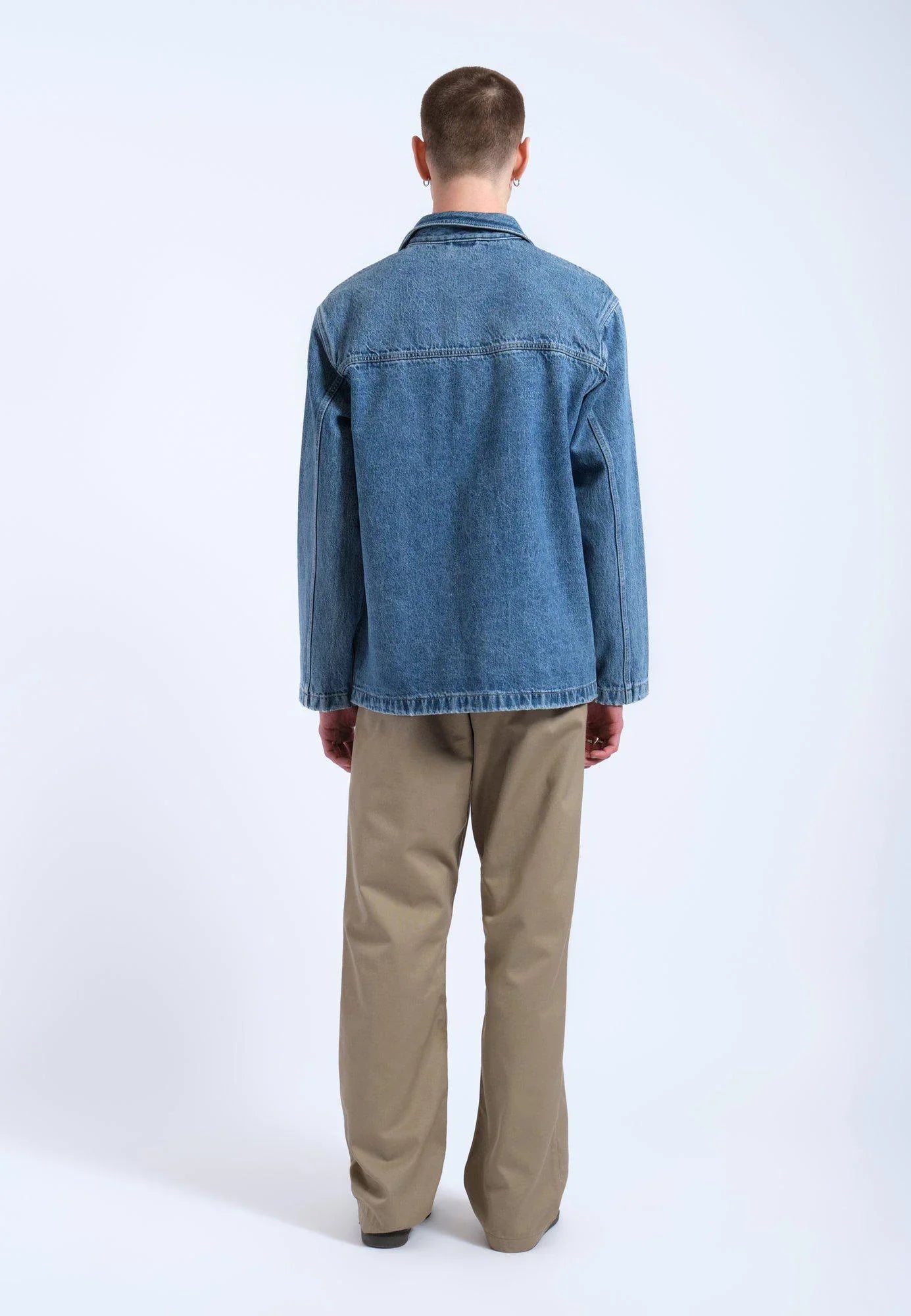 Devon Worker Jacket - Stream Sky Retro Contrast