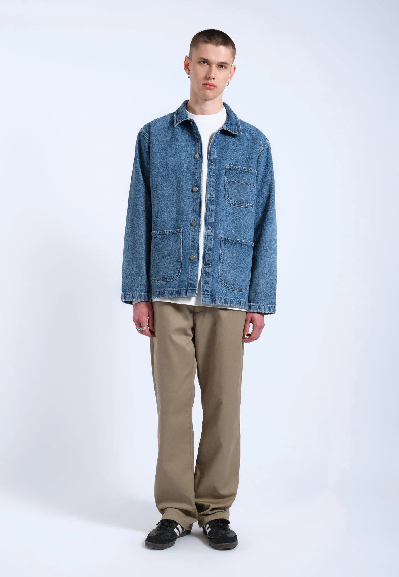 Devon Worker Jacket - Stream Sky Retro Contrast
