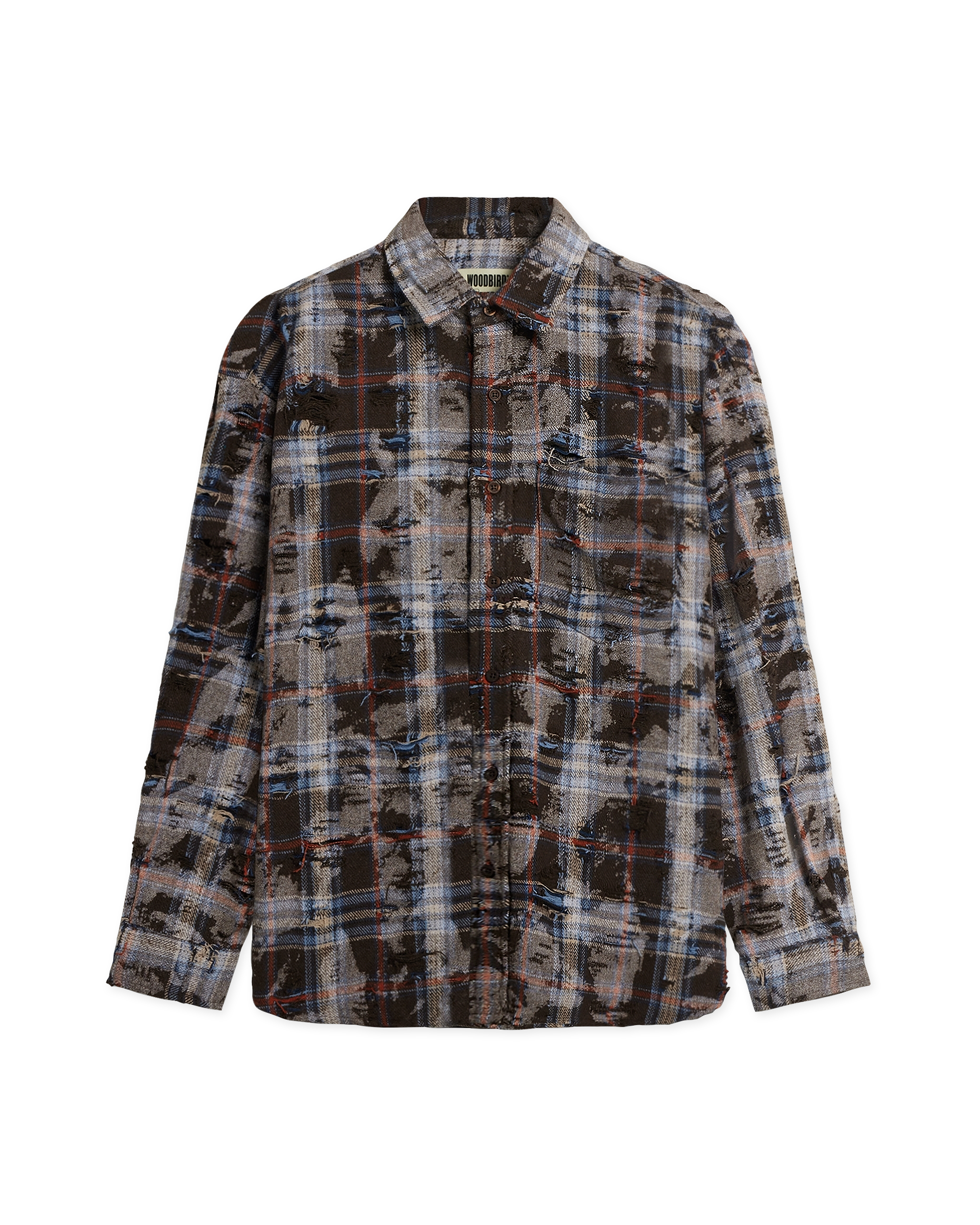 Jong Ripped Shirt | Brown Check