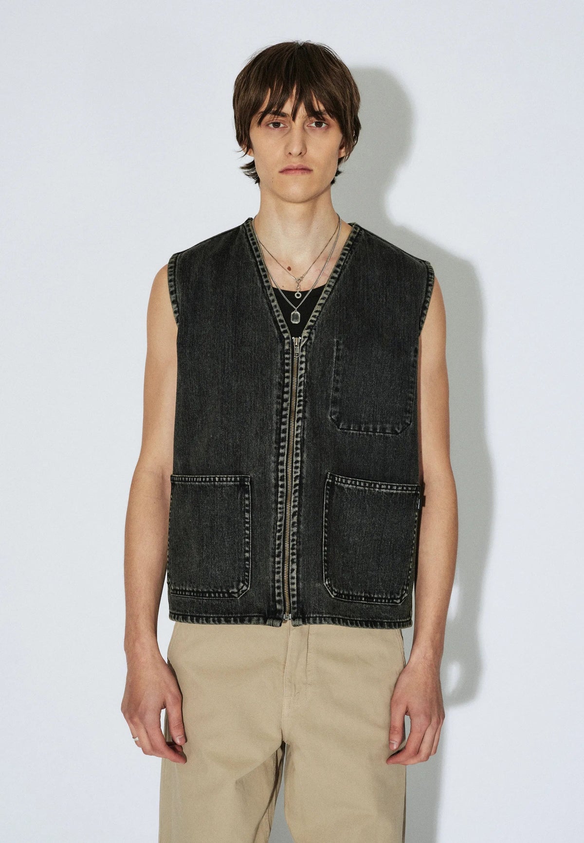 Enver Worker Vest | Aged Black