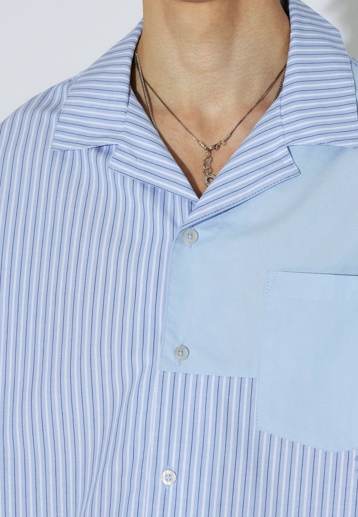 Mile Shirt | Lt Blue Stripe Mono