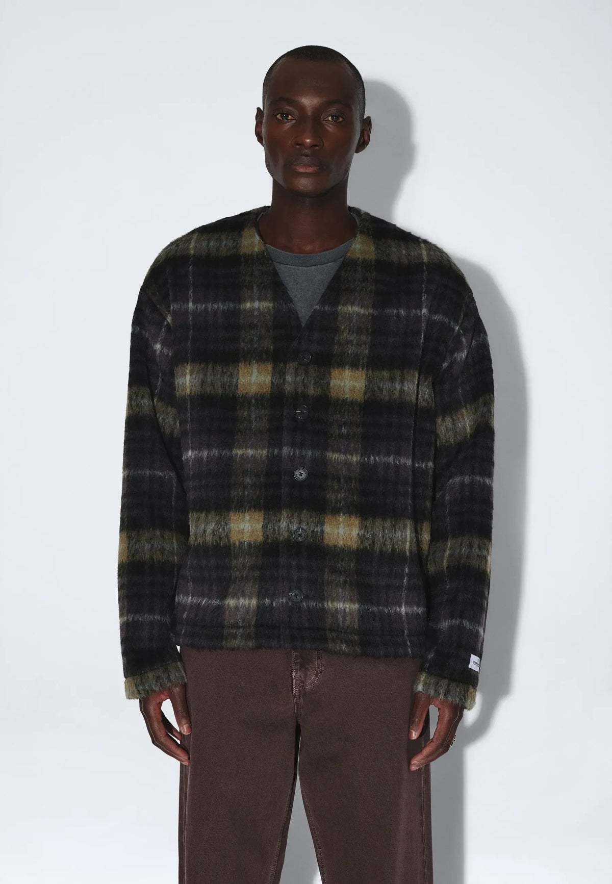 Julian Cardigan | Black Olive Check