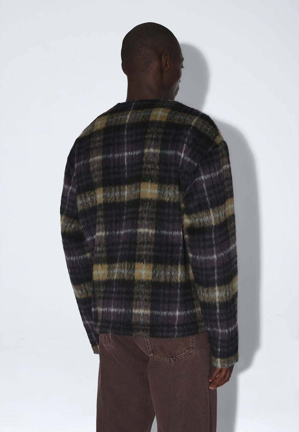 Julian Cardigan | Black Olive Check