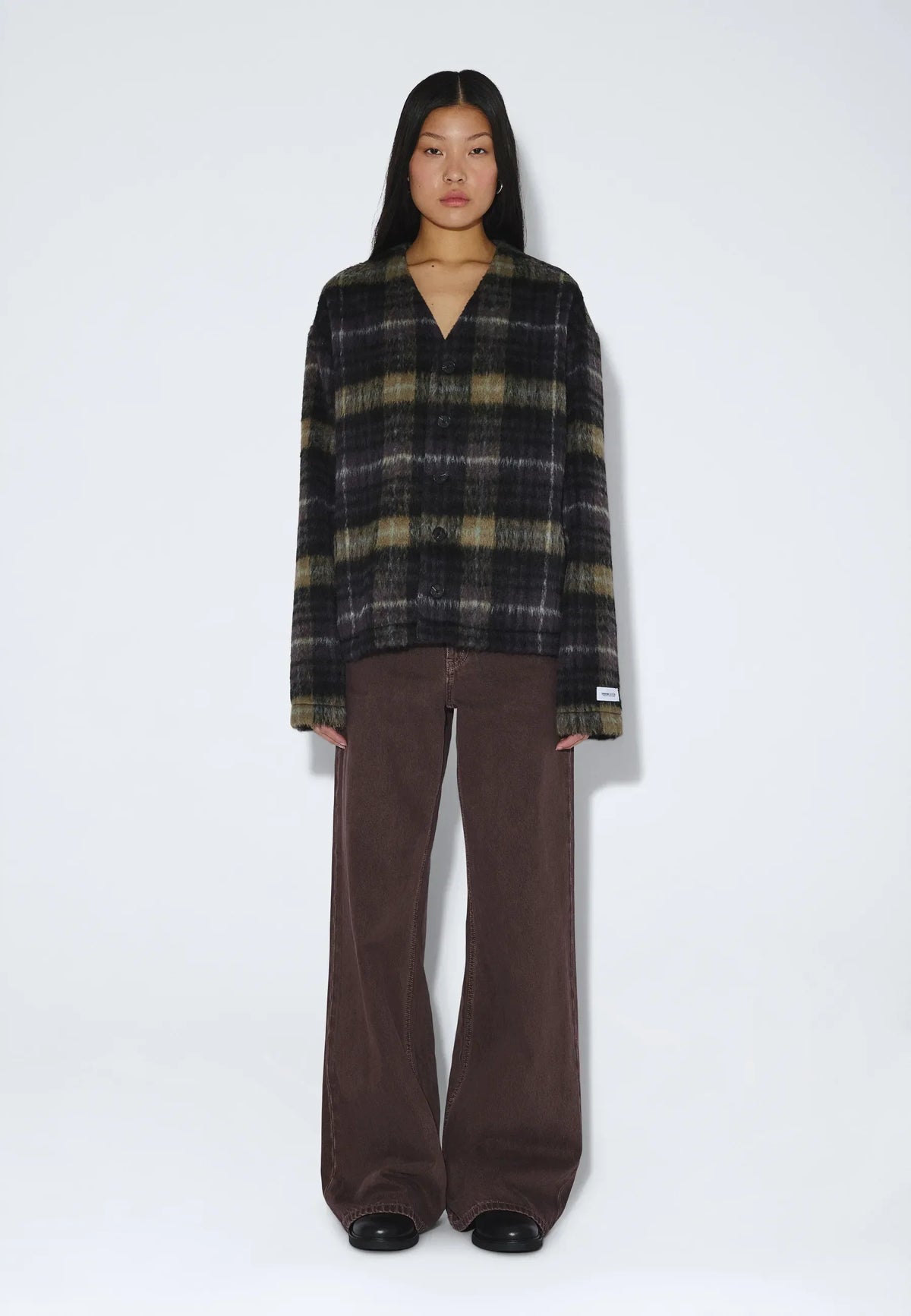 Julian Cardigan | Black Olive Check