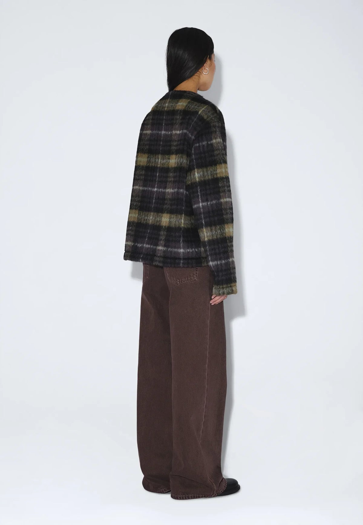 Julian Cardigan | Black Olive Check