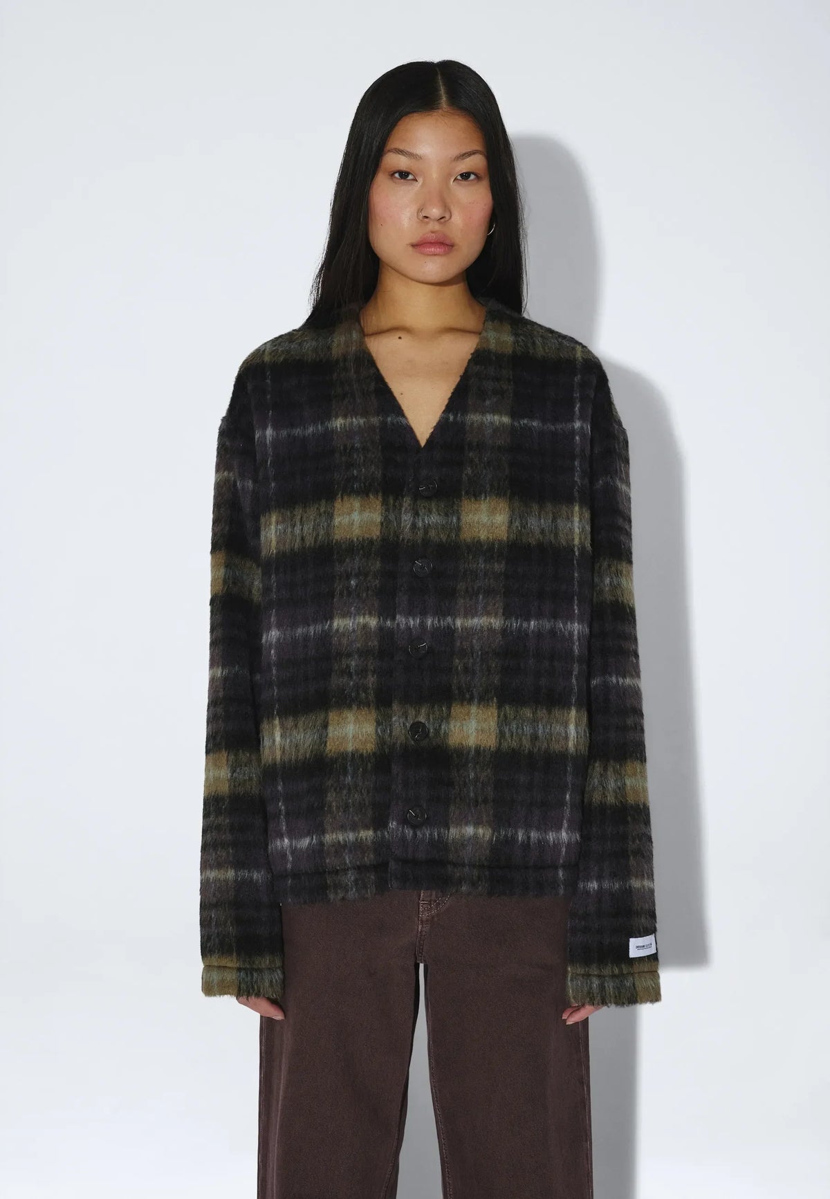 Julian Cardigan | Black Olive Check