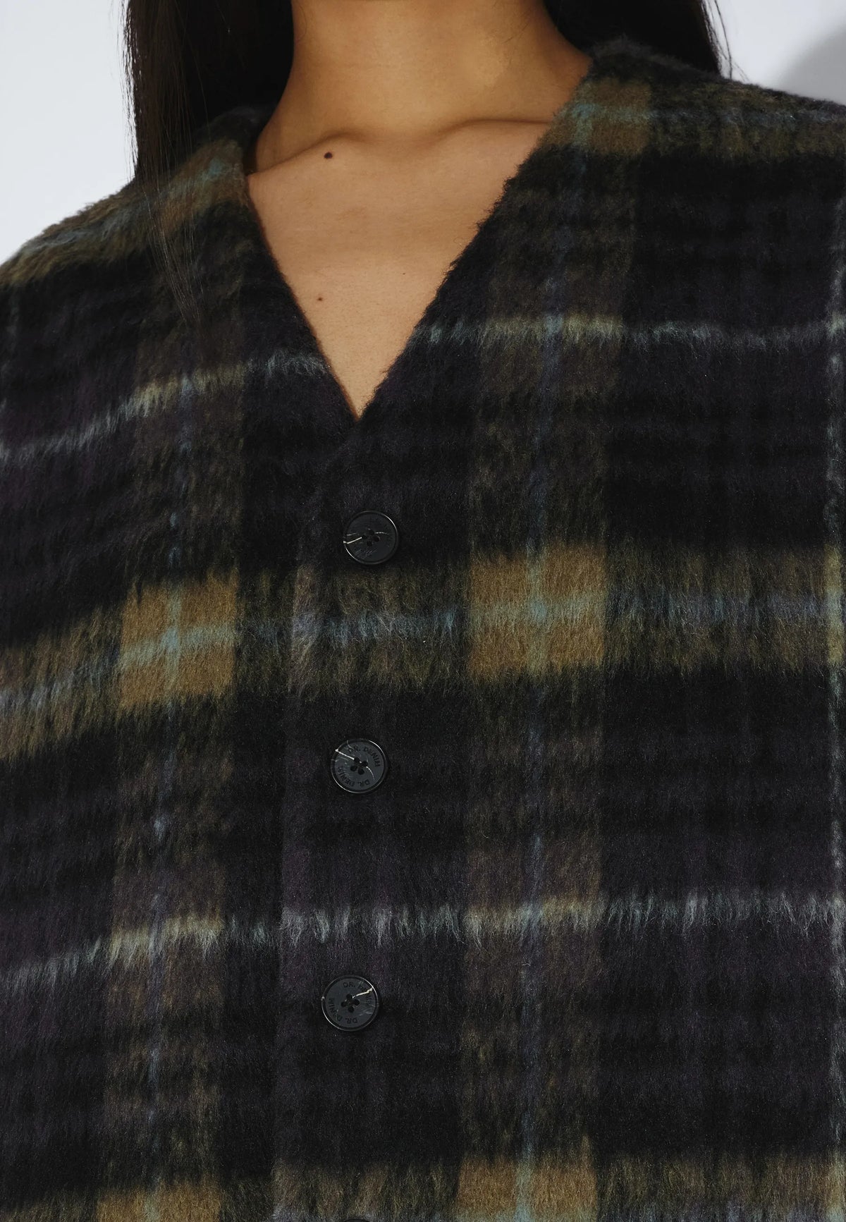 Julian Cardigan | Black Olive Check