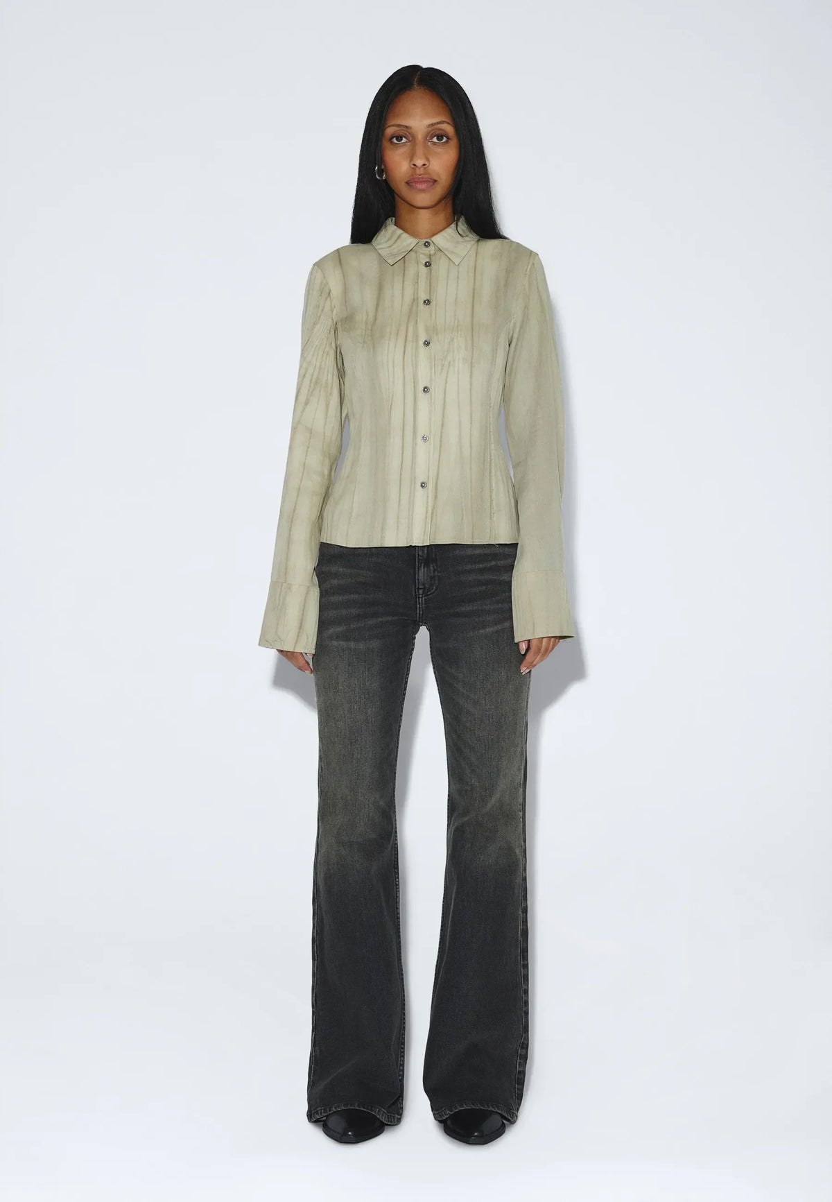 Mila Seam Shirt | Washed Beige
