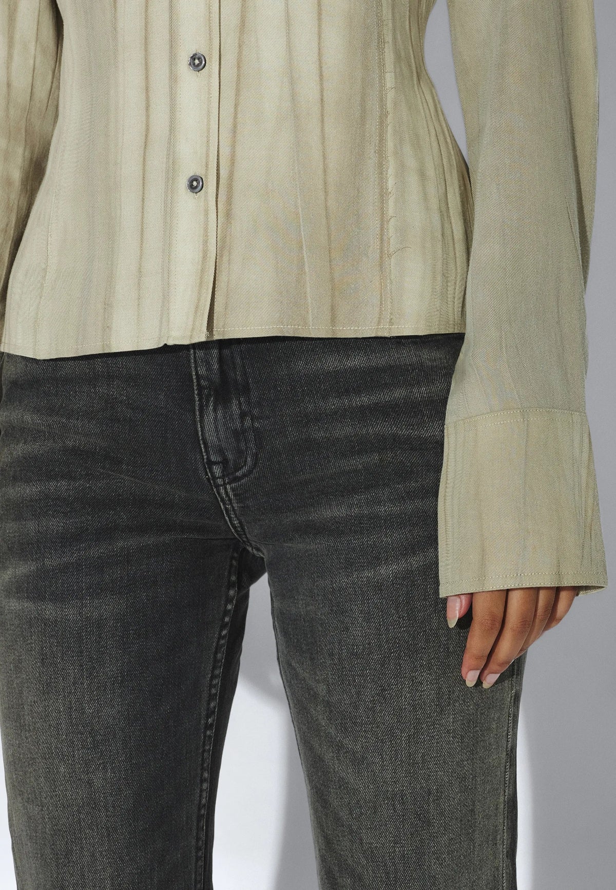 Mila Seam Shirt | Washed Beige