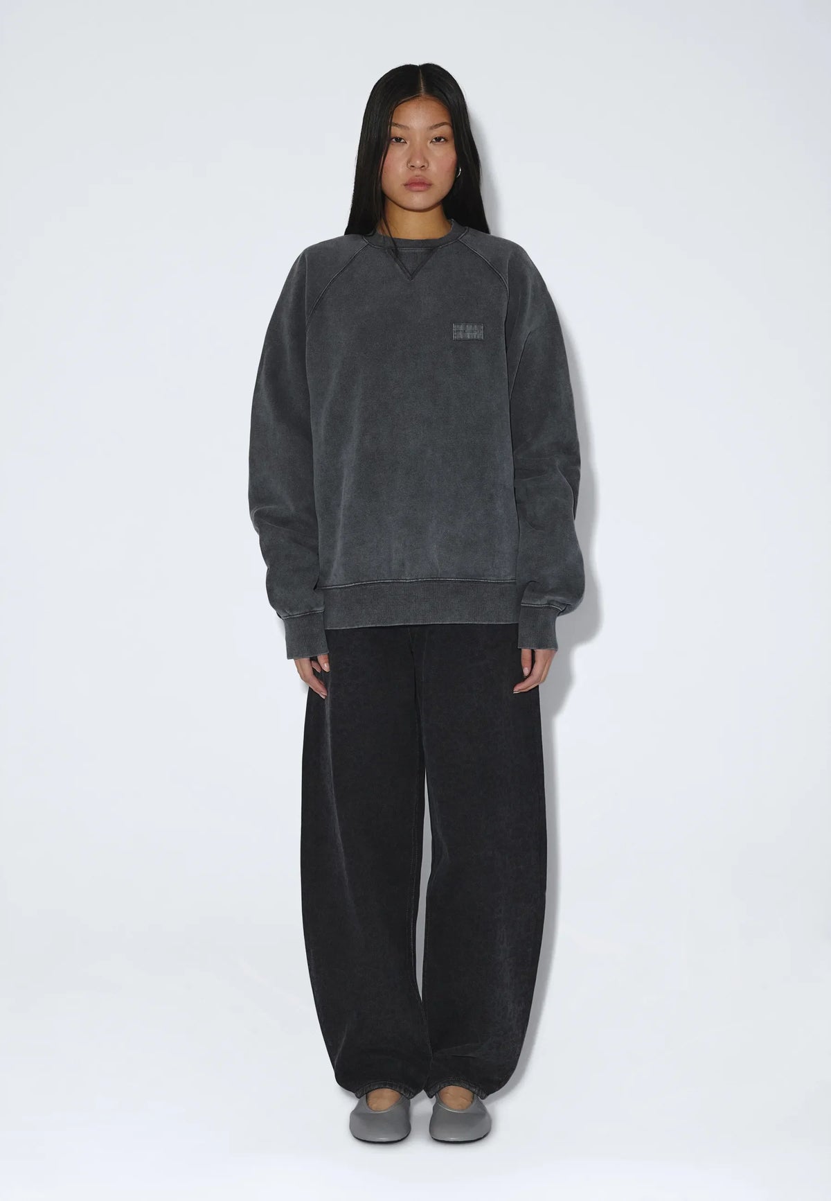 Andie Sweater | Grey Black Overdye