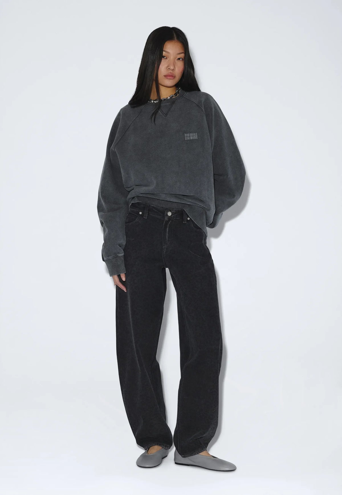 Andie Sweater | Grey Black Overdye