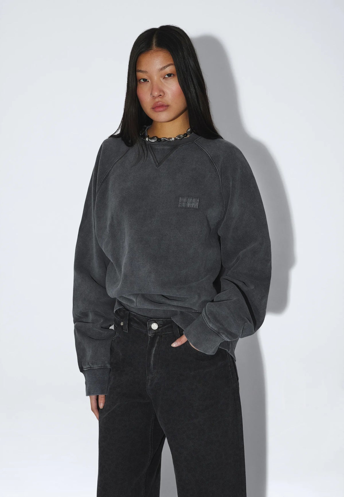 Andie Sweater | Grey Black Overdye