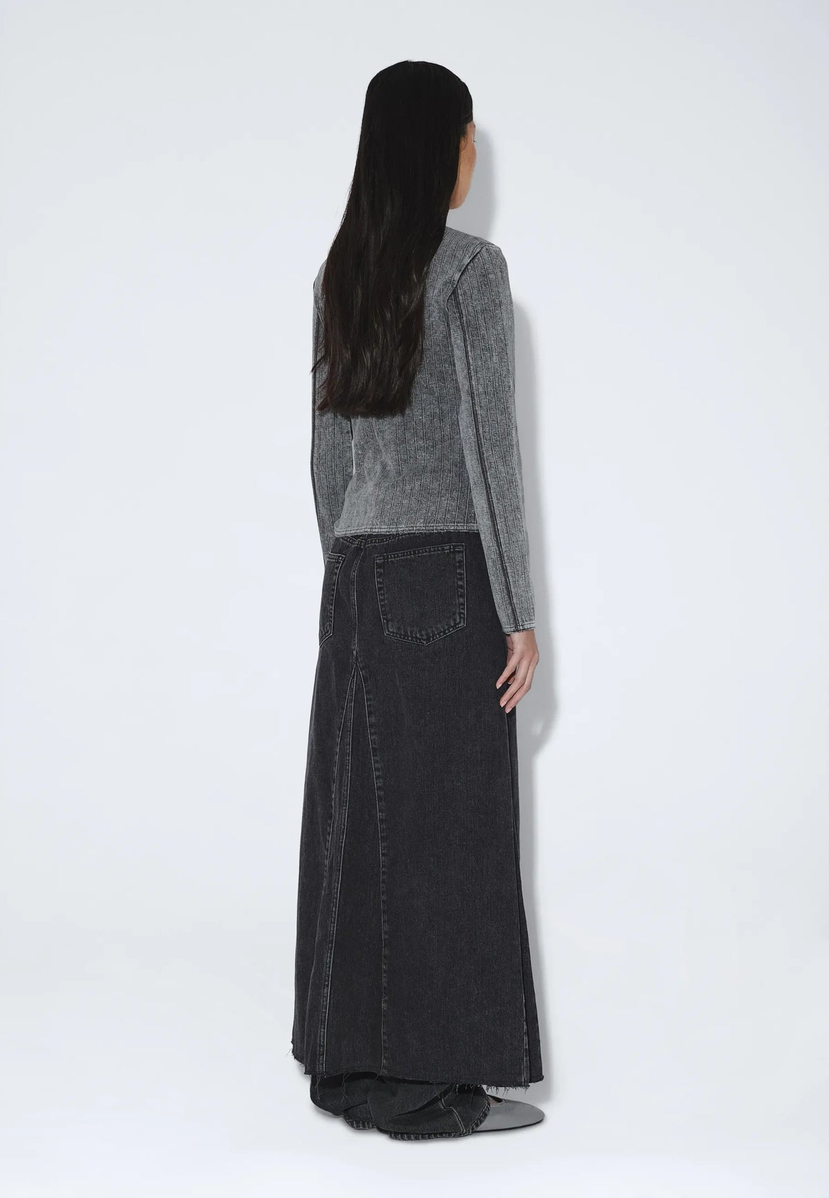 Stella Seam Rib Top | Washed Grey