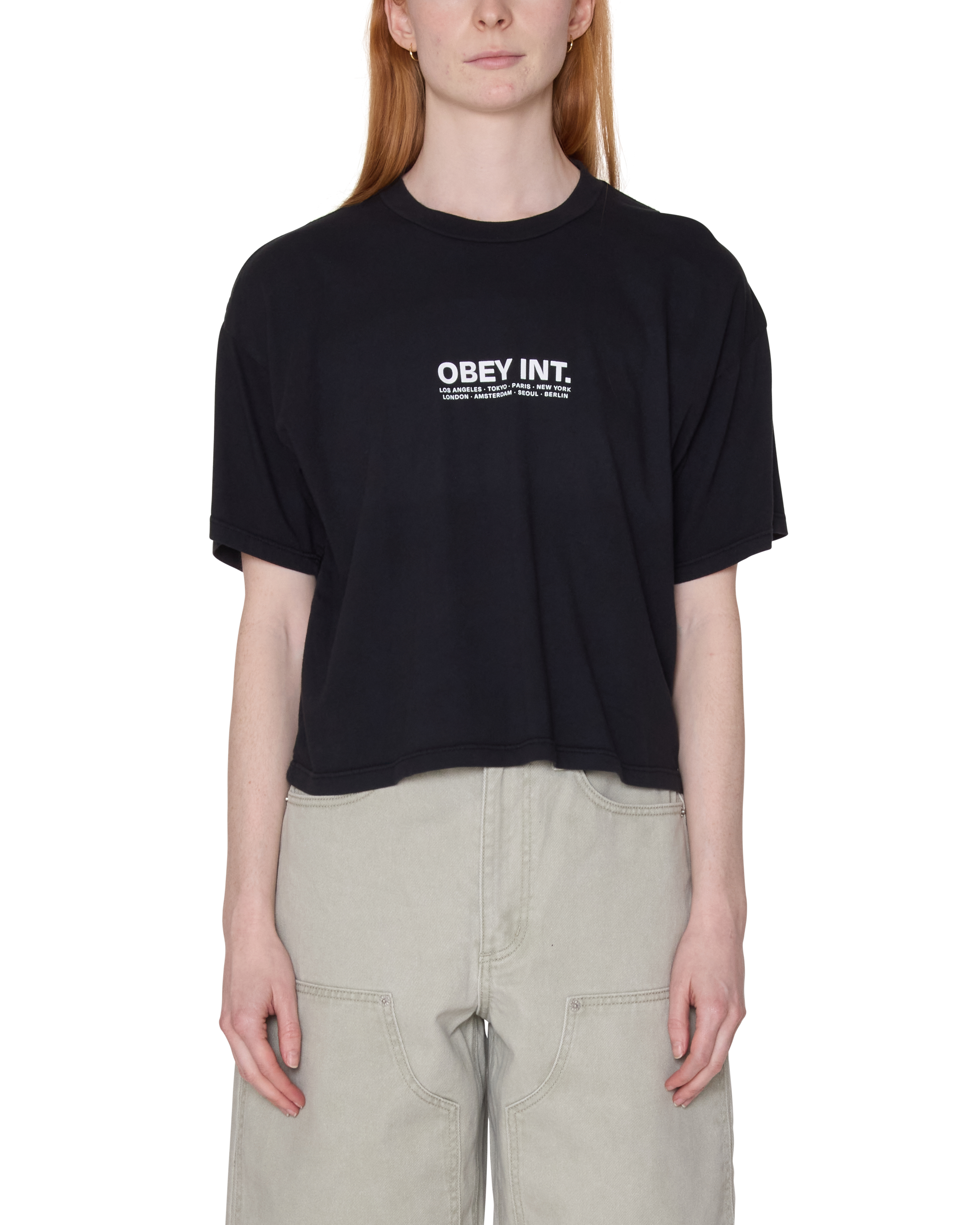 Obey Int. Row T-Shirt | Digital Black