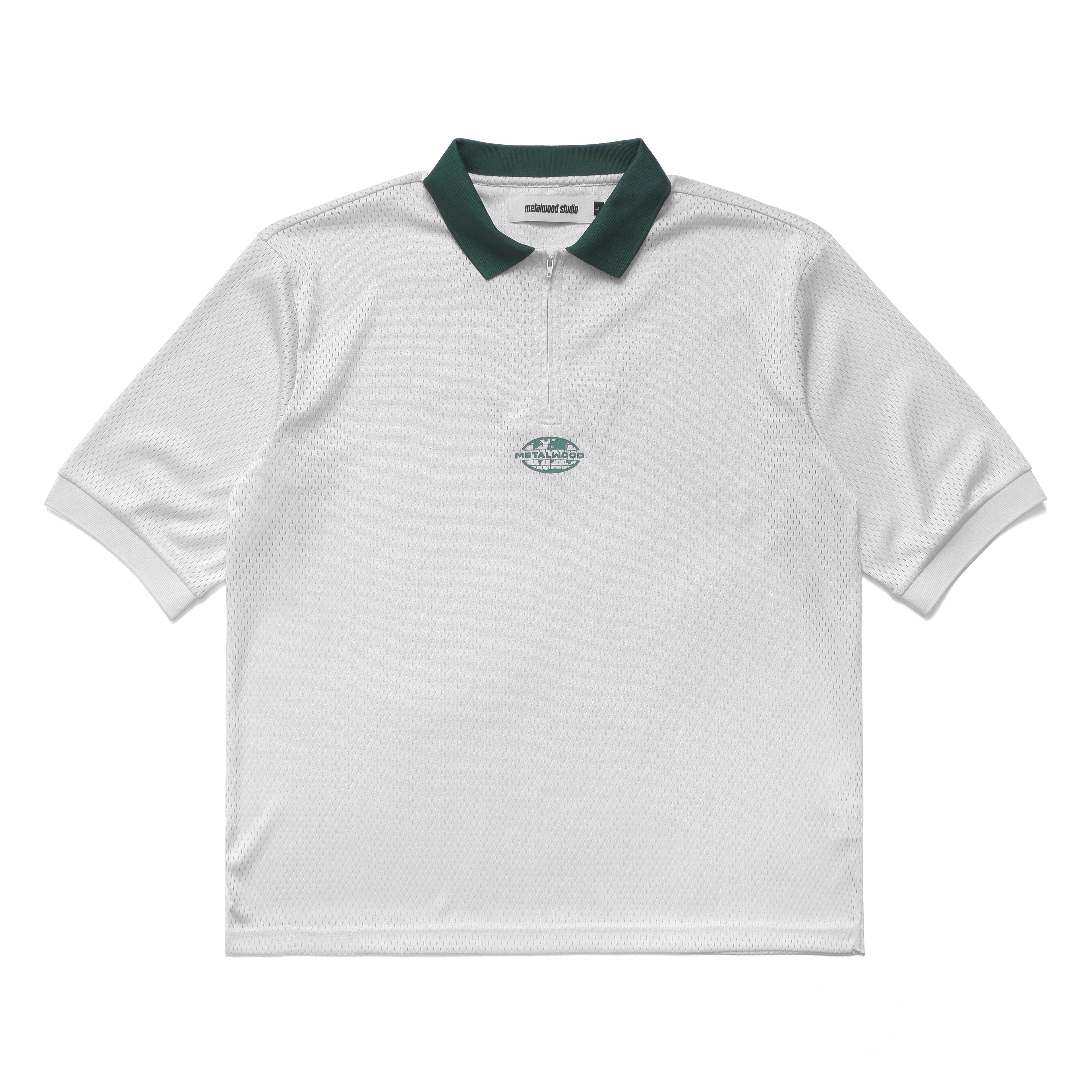 Quarter Zip Jersey Polo | Natural