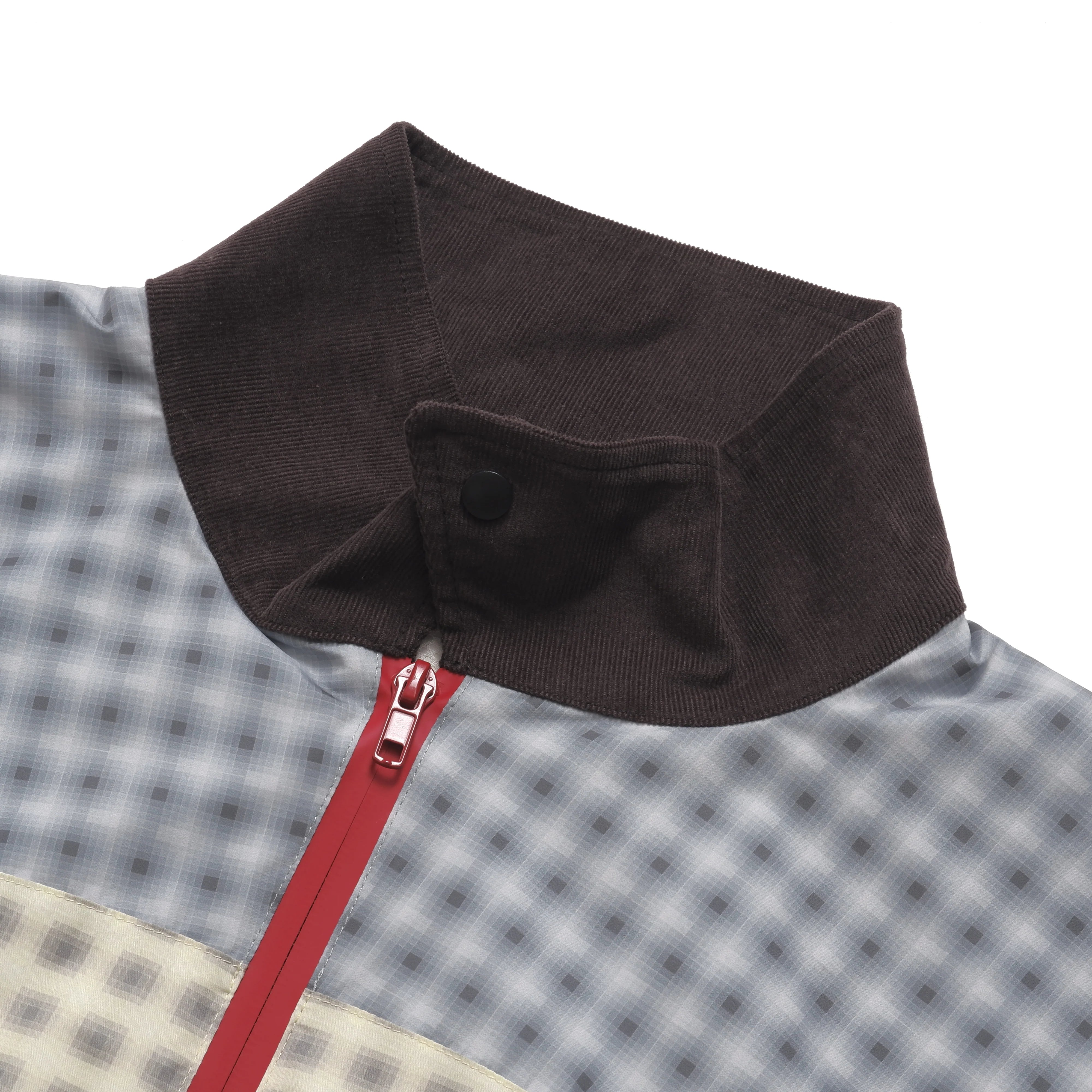 Double Plaid Windbreaker Jacket | Multicolor