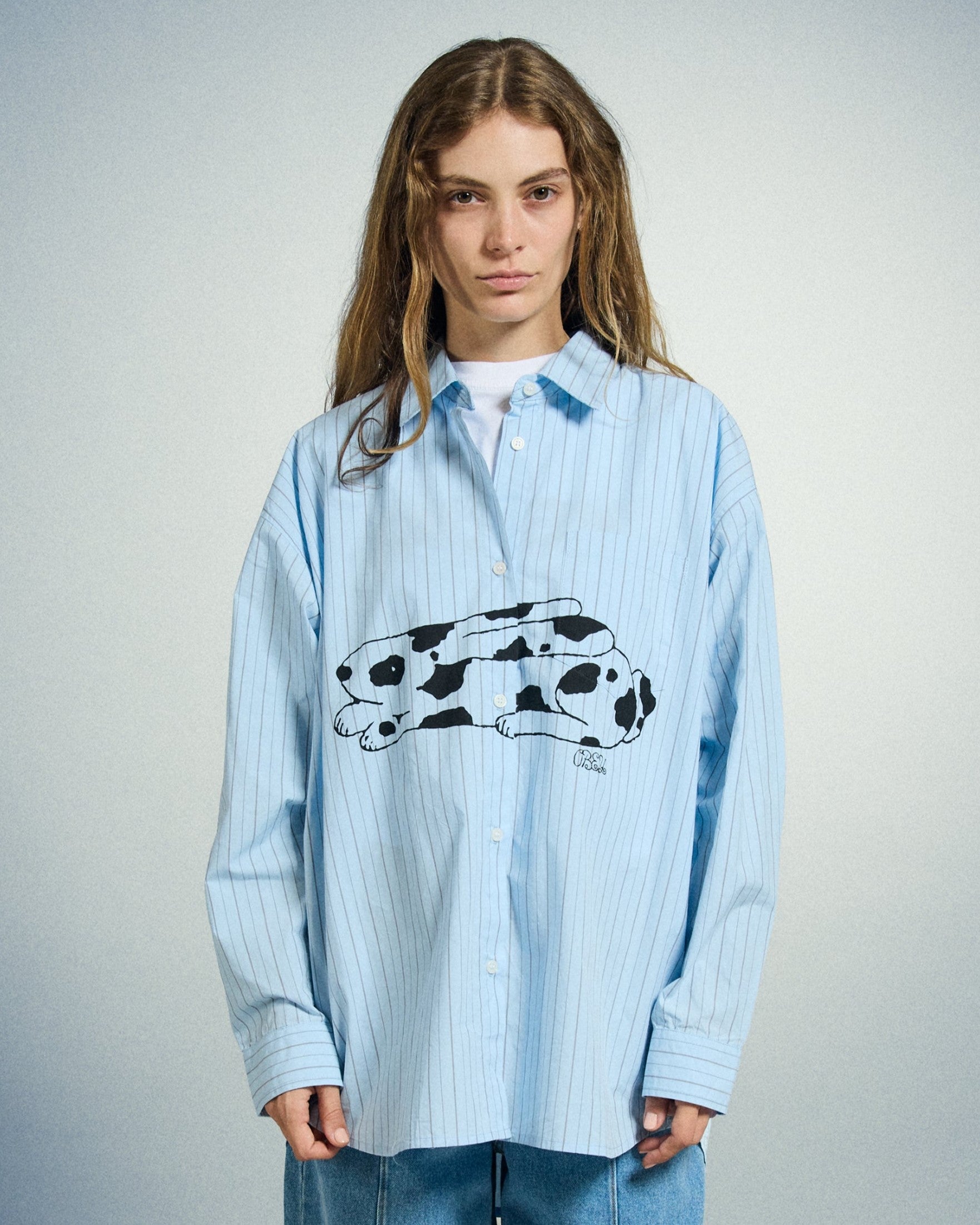 Beverly Graphic Shirt | Light Blue Multi
