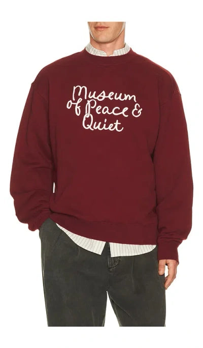 Scribble Crewneck | Burgandy