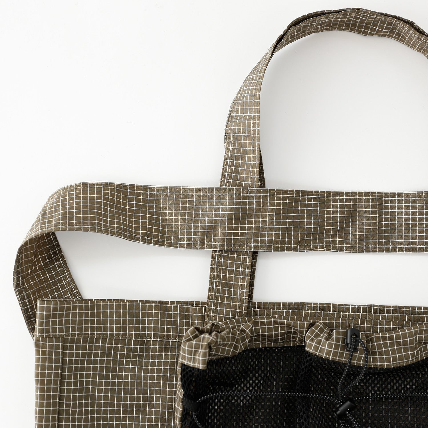Trail Tote | Grid Khaki