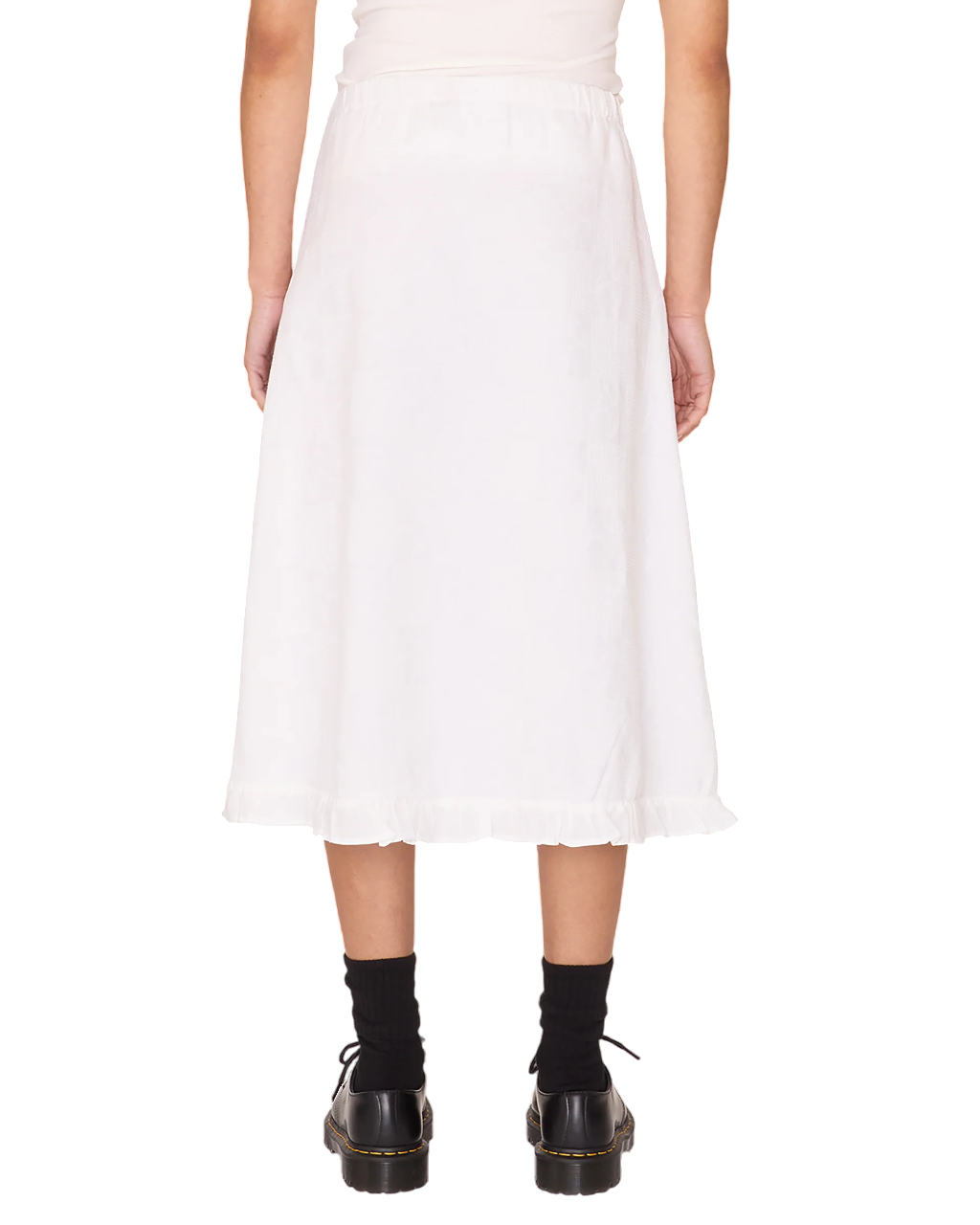 Manor Jacquard Skirt | White