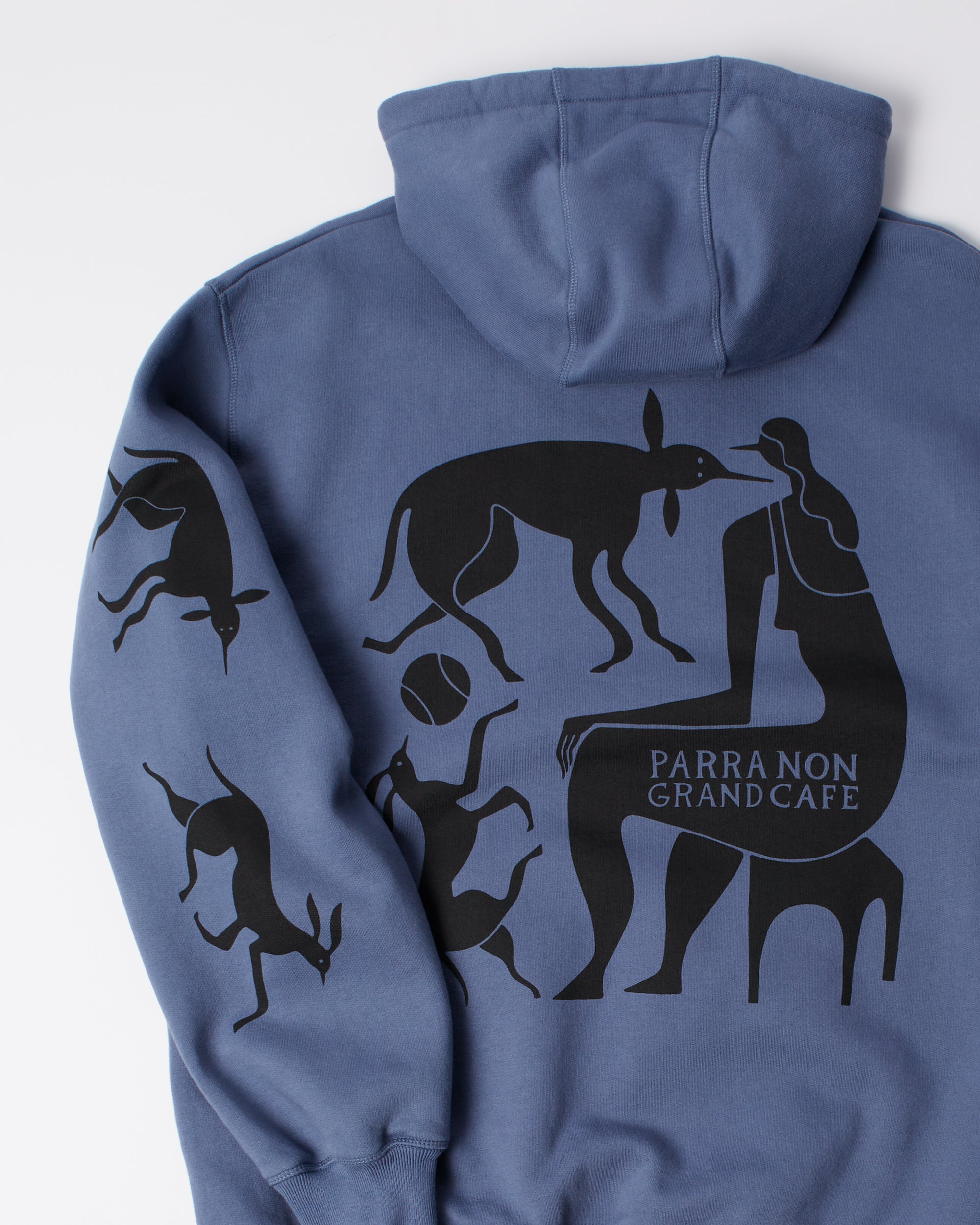 Non Grand Cafe Hooded Sweatshirt | Blue