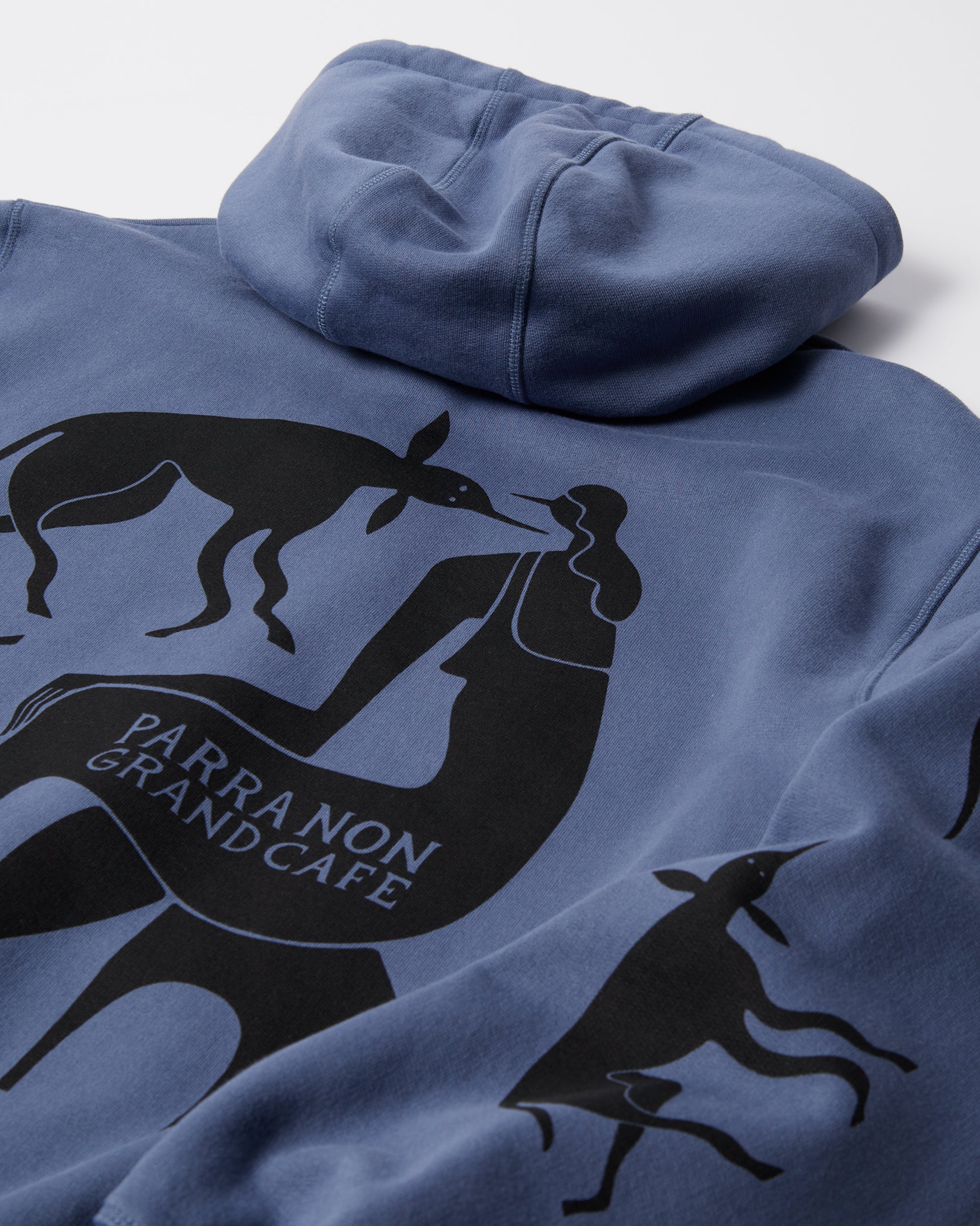 Non Grand Cafe Hooded Sweatshirt | Blue