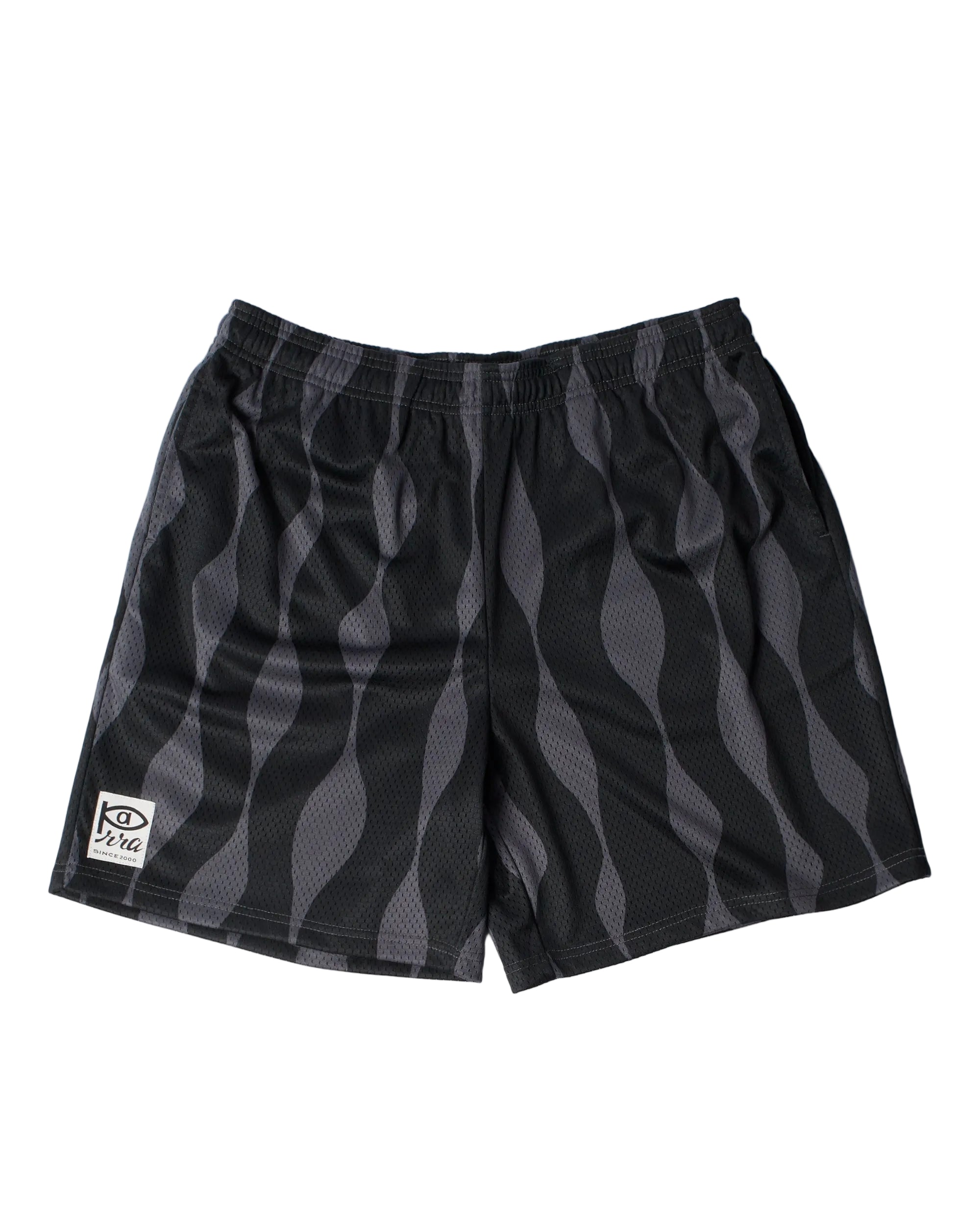 Waved Mesh Shorts | Black