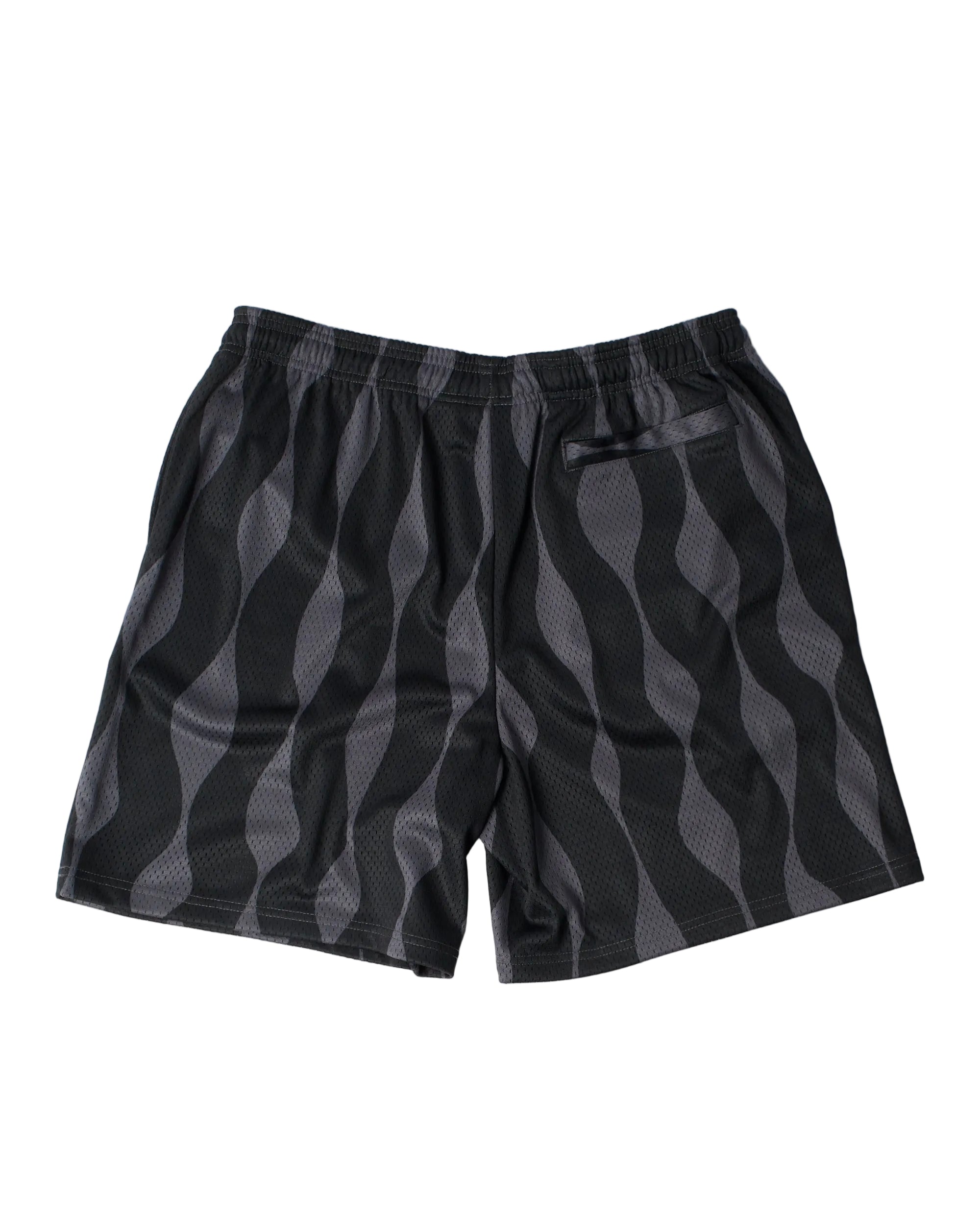 Waved Mesh Shorts | Black