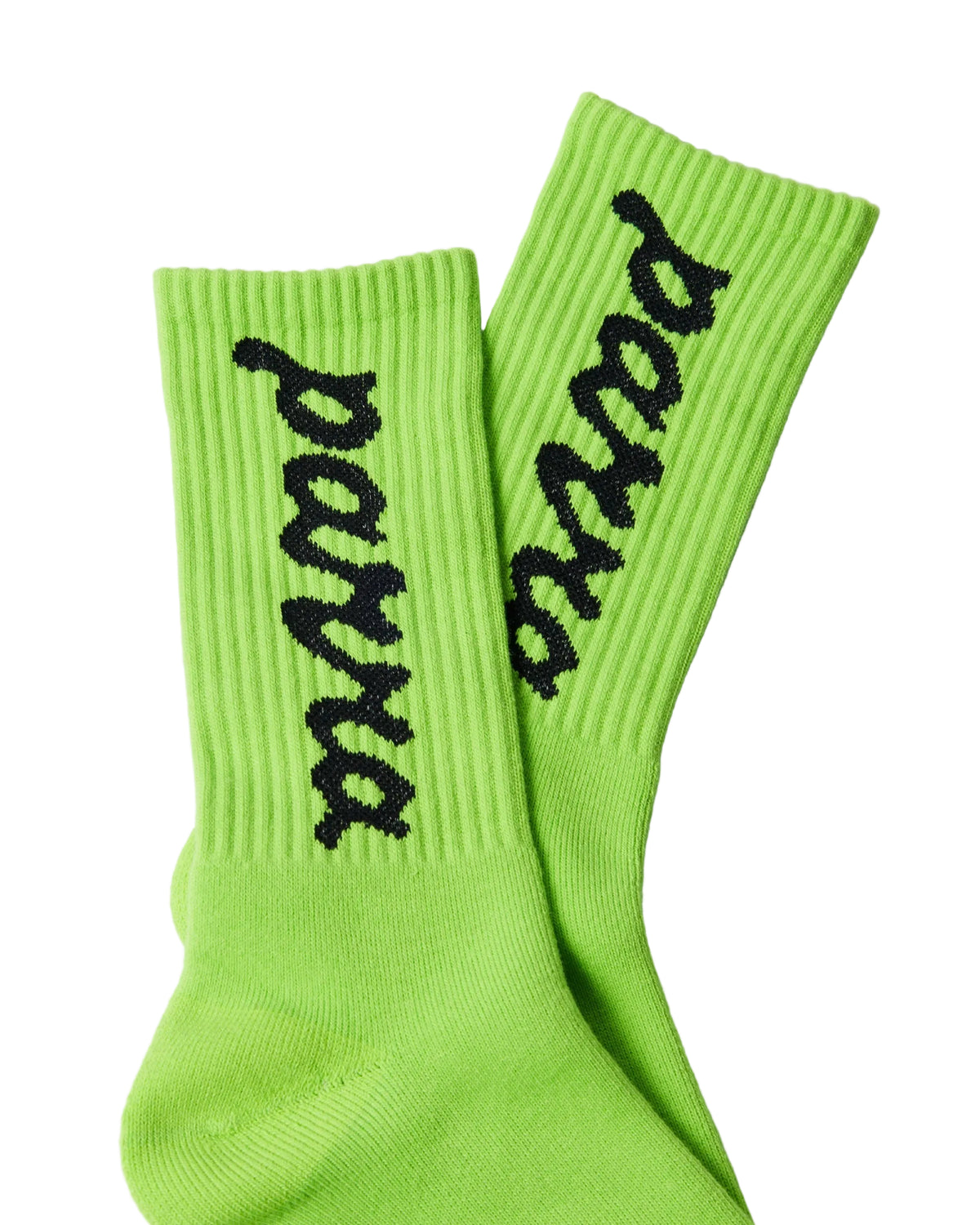 Lowercase Scriptlogo Crew Socks | Acid Green
