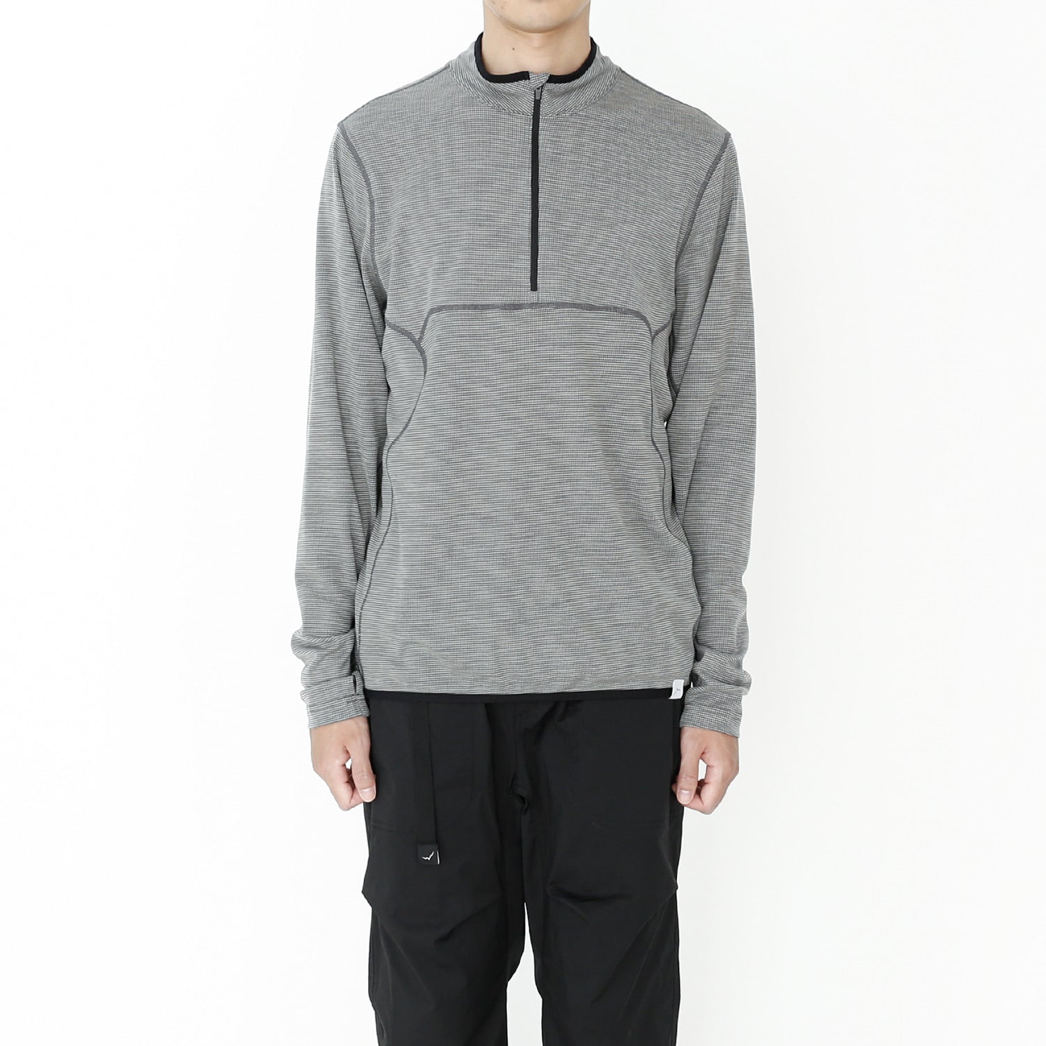 Live Wool Mix Halfzip | Charcoal