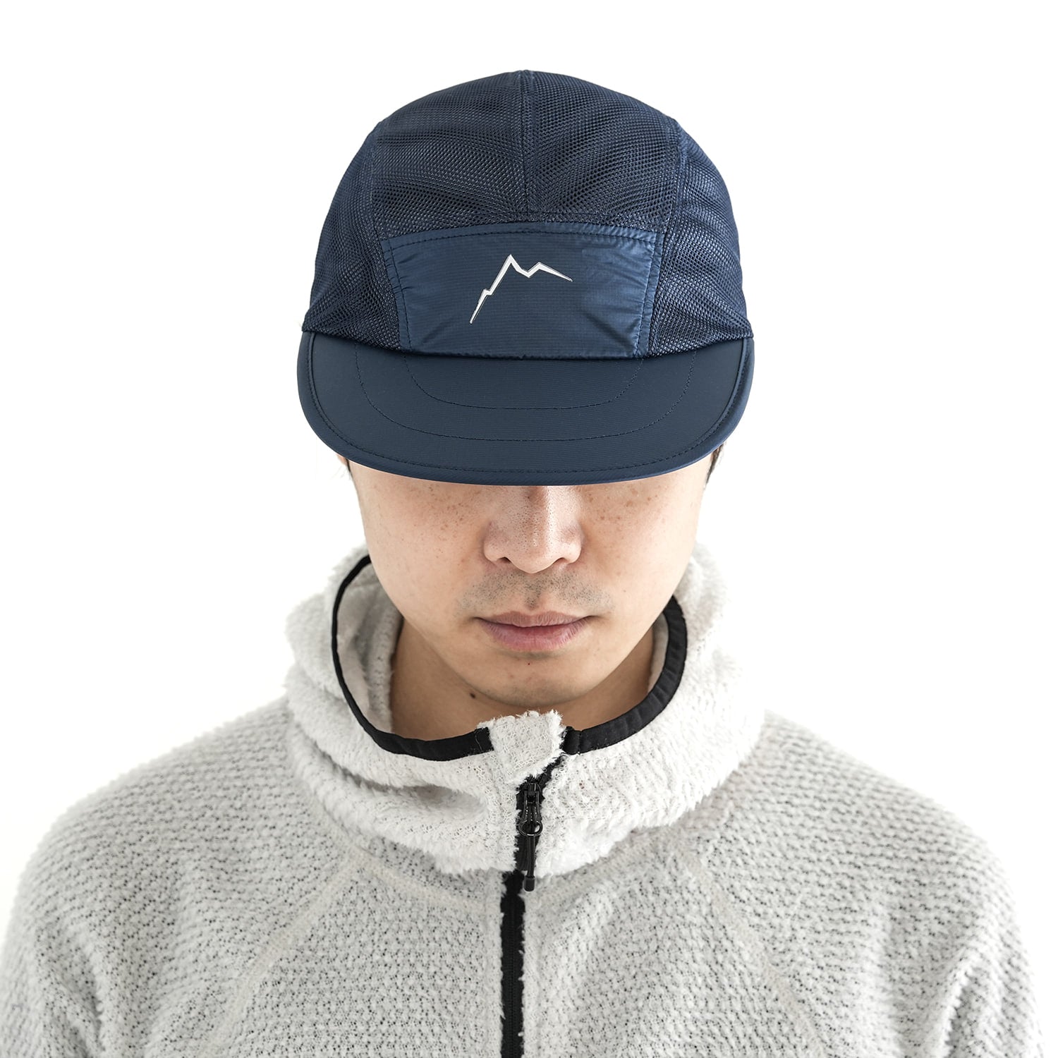 Double Mesh Feather Cap | Blue