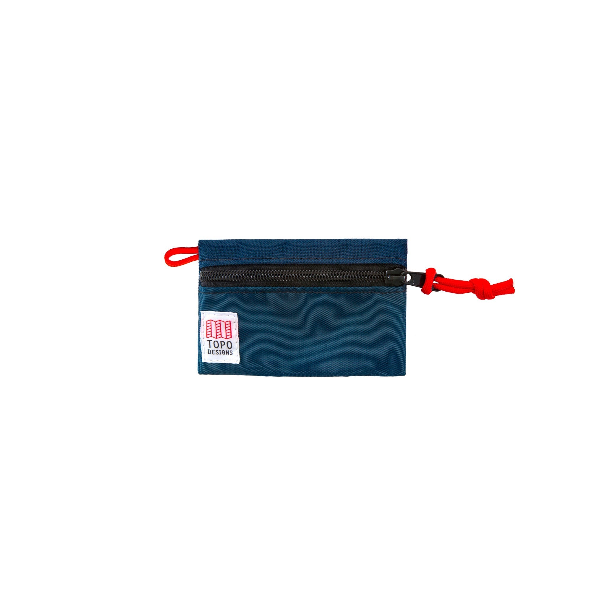 Front product shot of Topo Designs micro accessory bags in navy blue