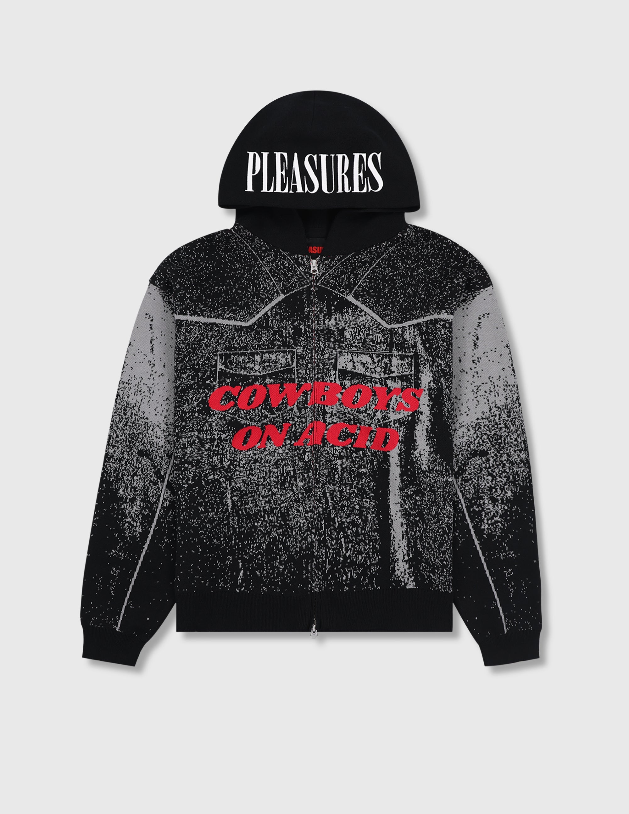 Acid Cowboy Knitted Hoodie | Black