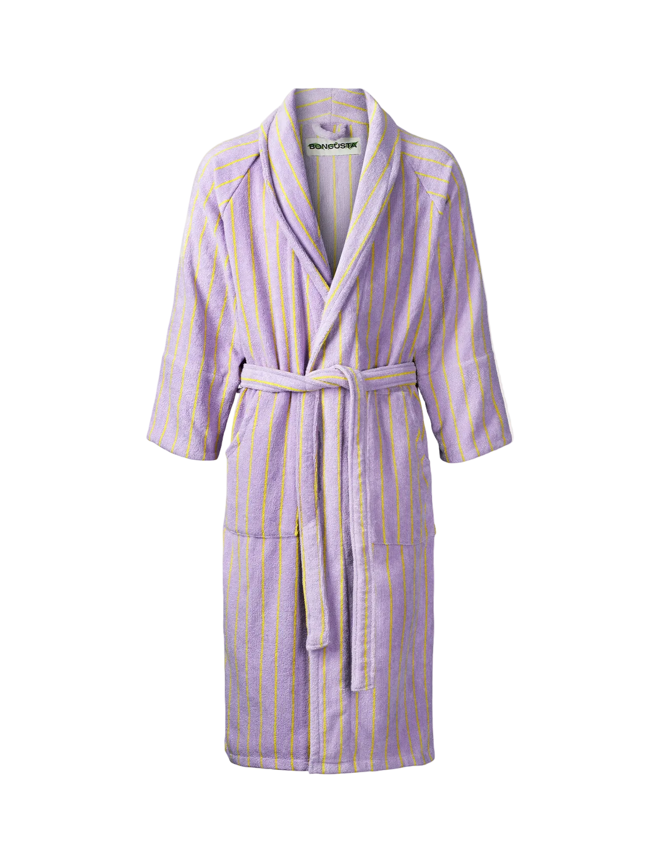 Naram Bathrobe, lilac & neon yellow