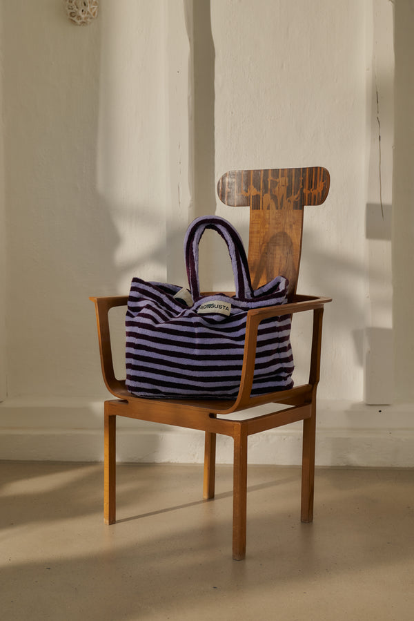 Naram Weekend Bag, wine & lavender blue