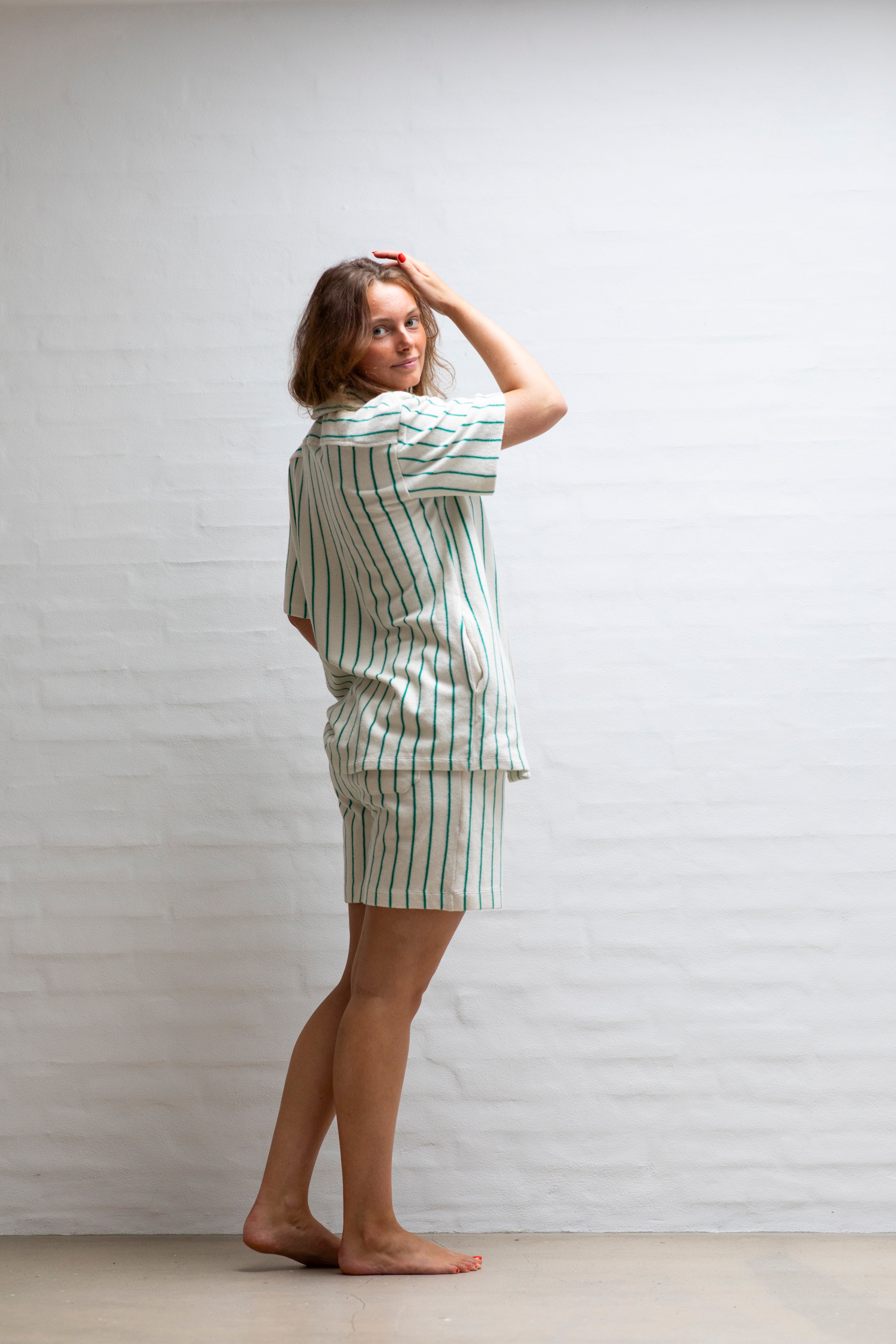 Naram Shorts, pure white & grass