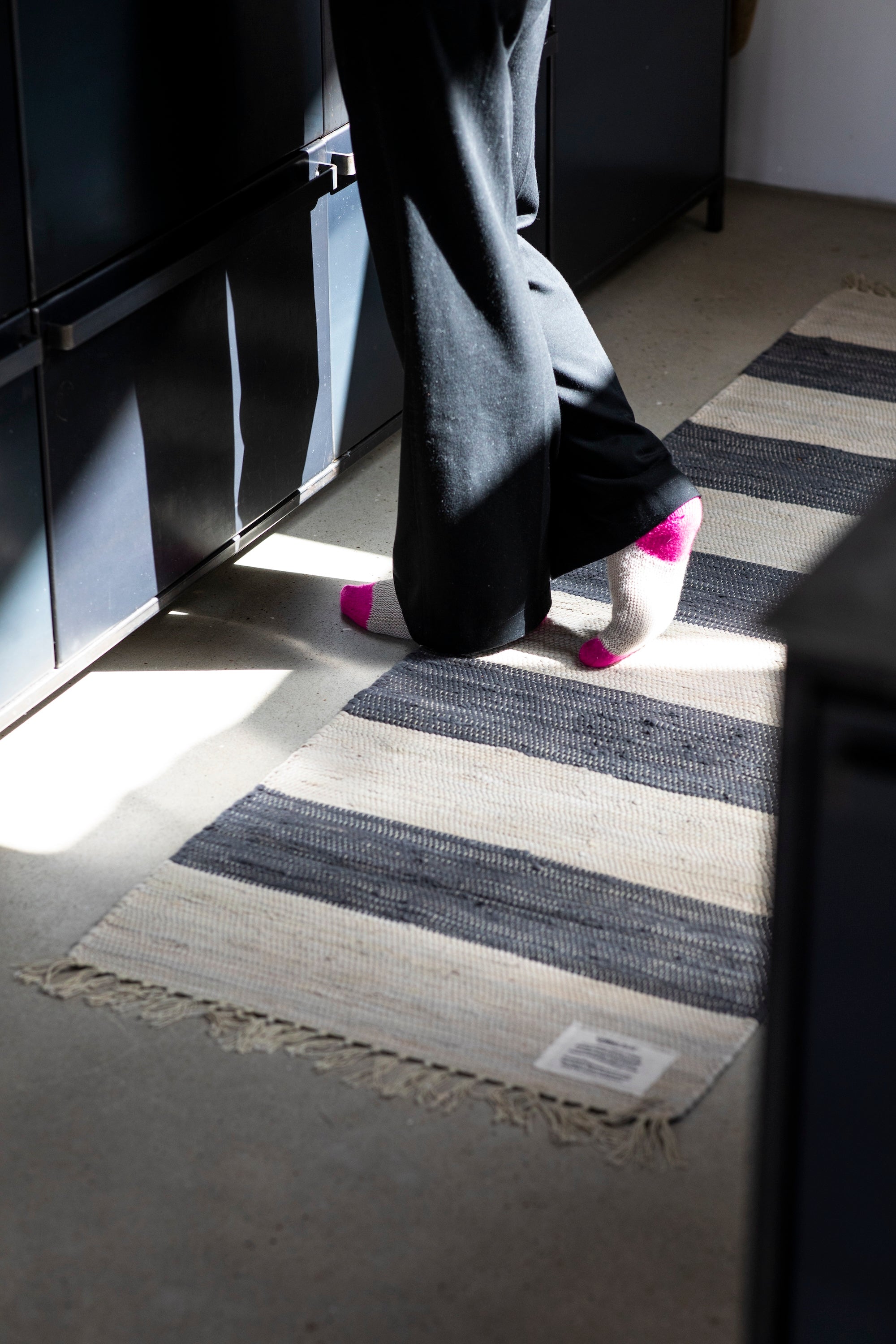 Chindi Rug, grey & beige