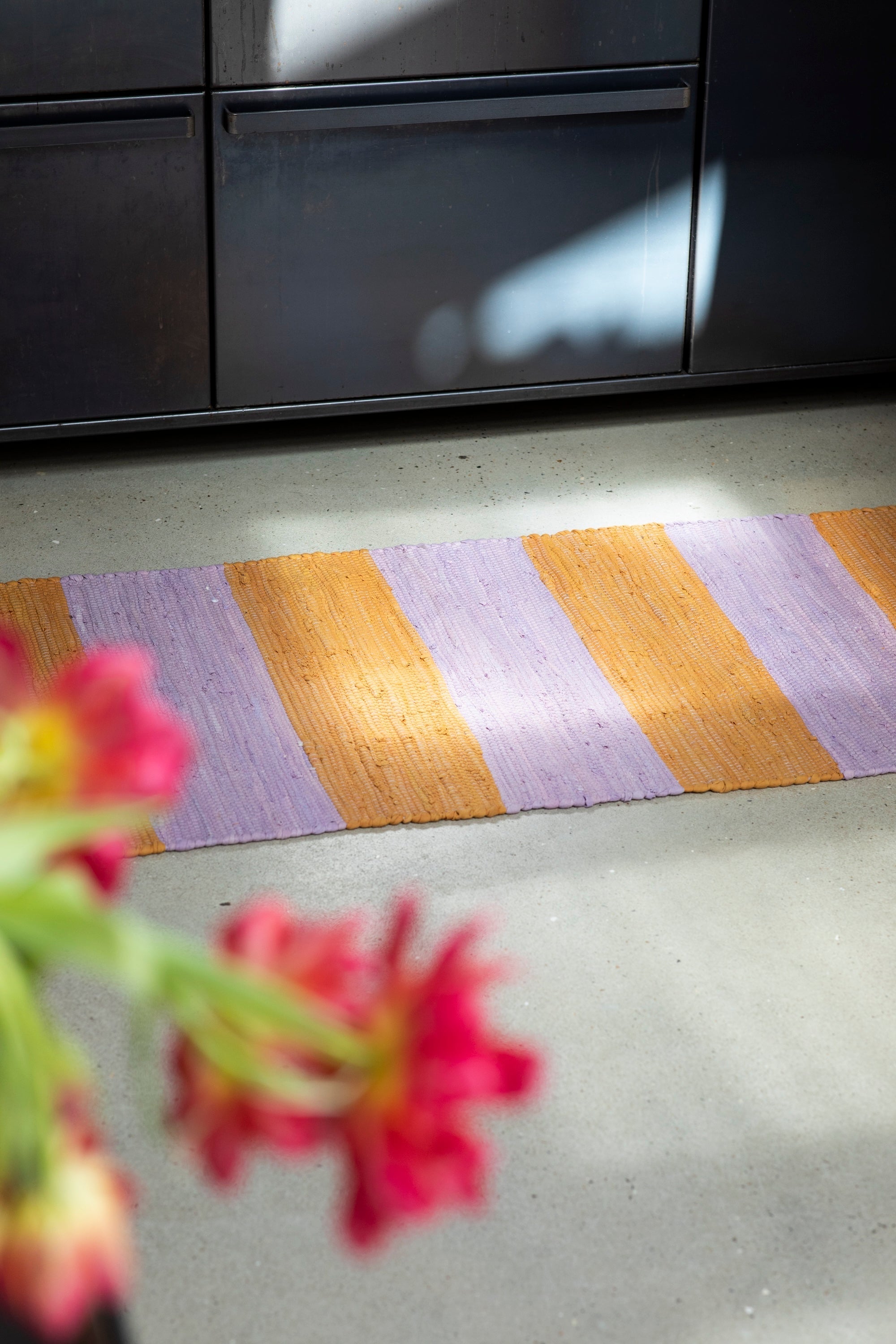 Chindi Rug, lilac & golden