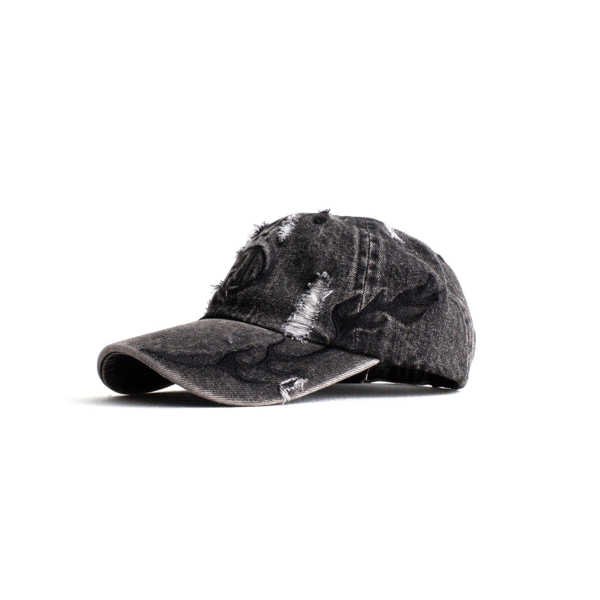 Flames Cap | Washed Black