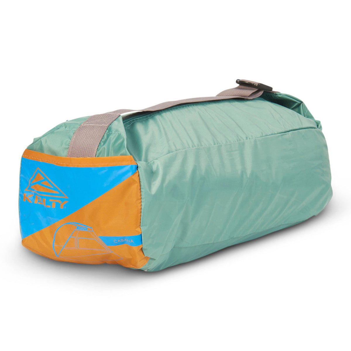 Cabana shelter packed into duffel, green