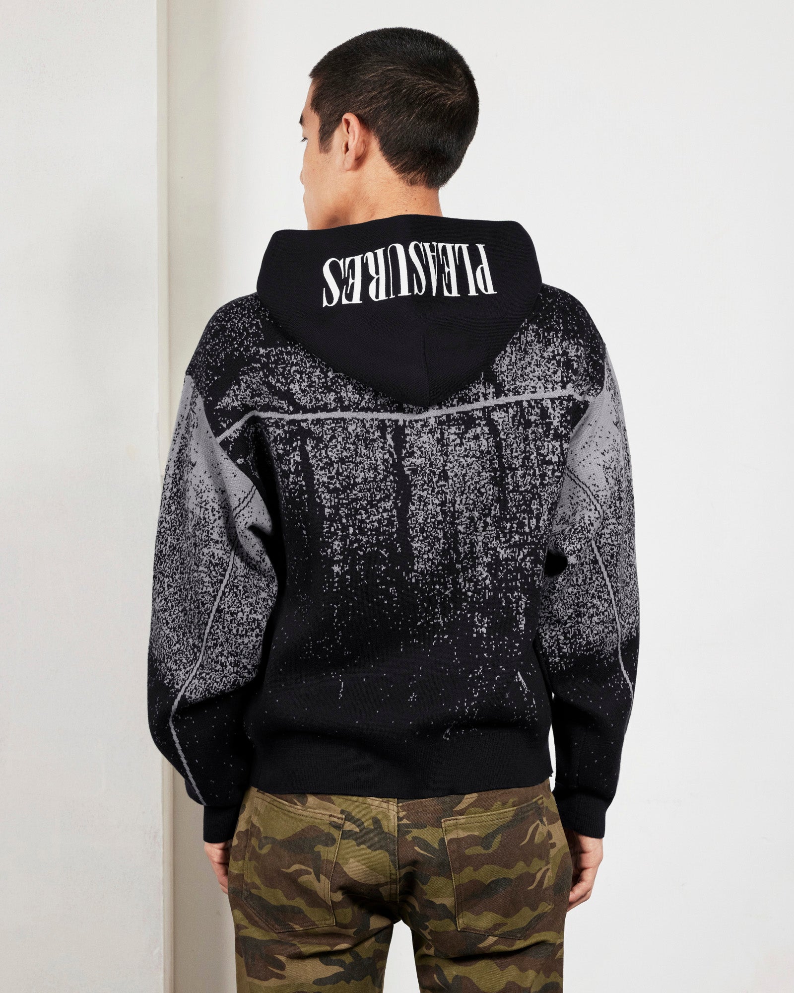 Acid Cowboy Knitted Hoodie | Black