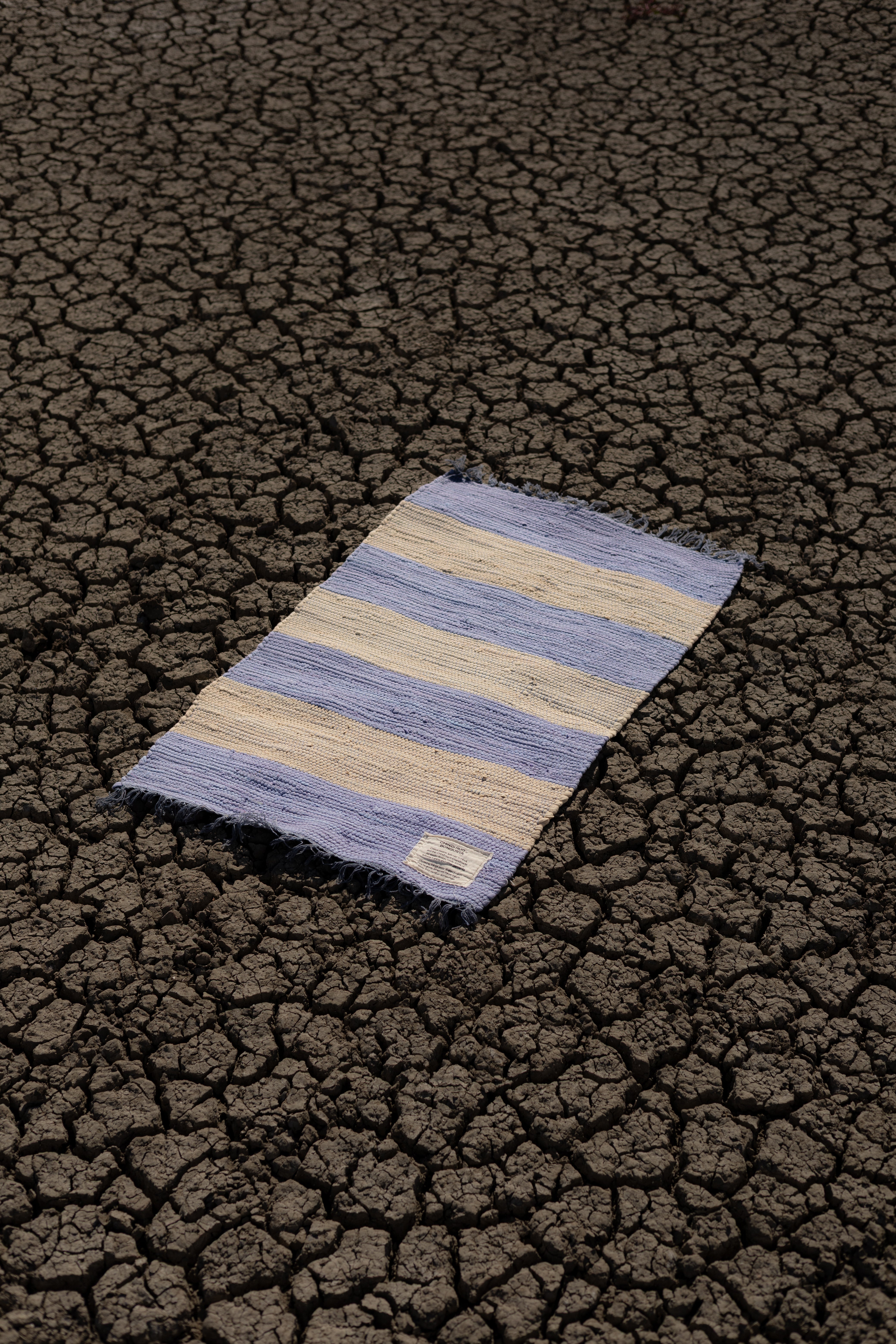 Chindi Rug, creme & baby lavender